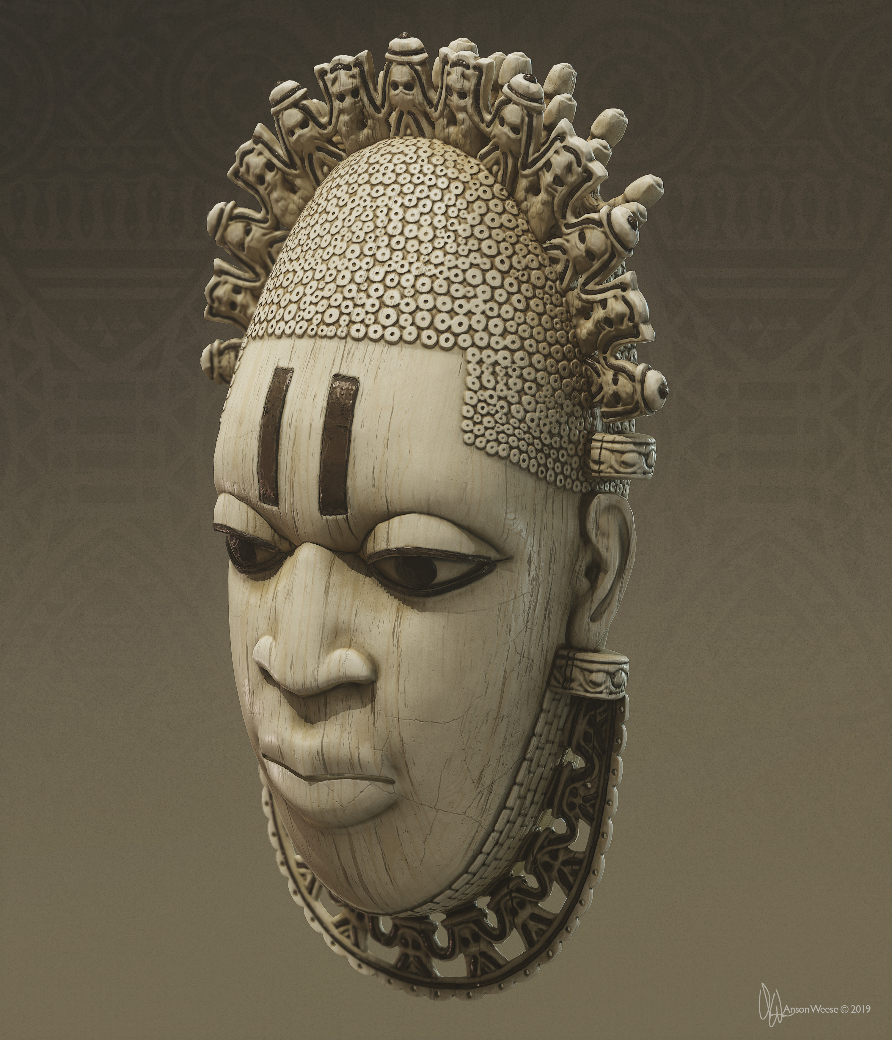 Benin ivory mask