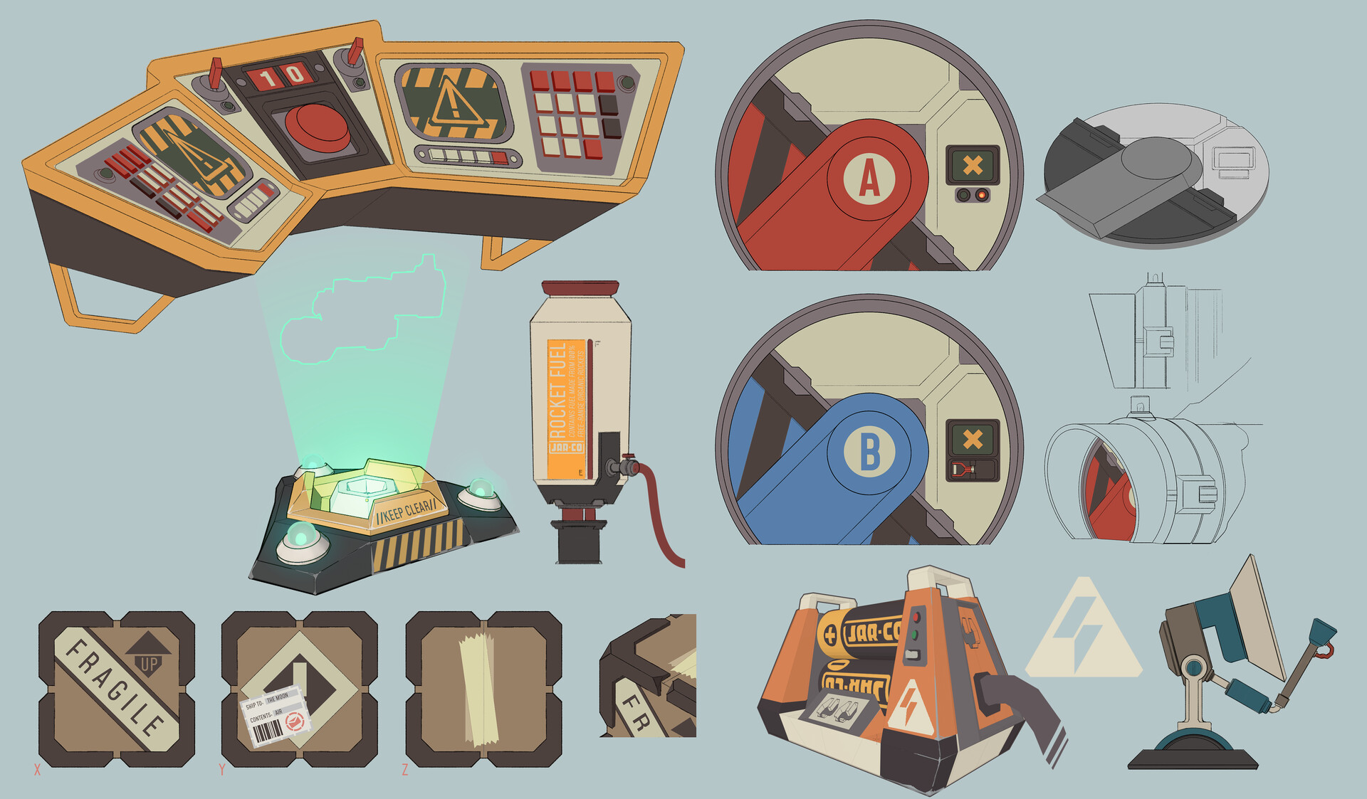 Amelia Herman JAR WARS Launchpad Environment/Prop Concepts