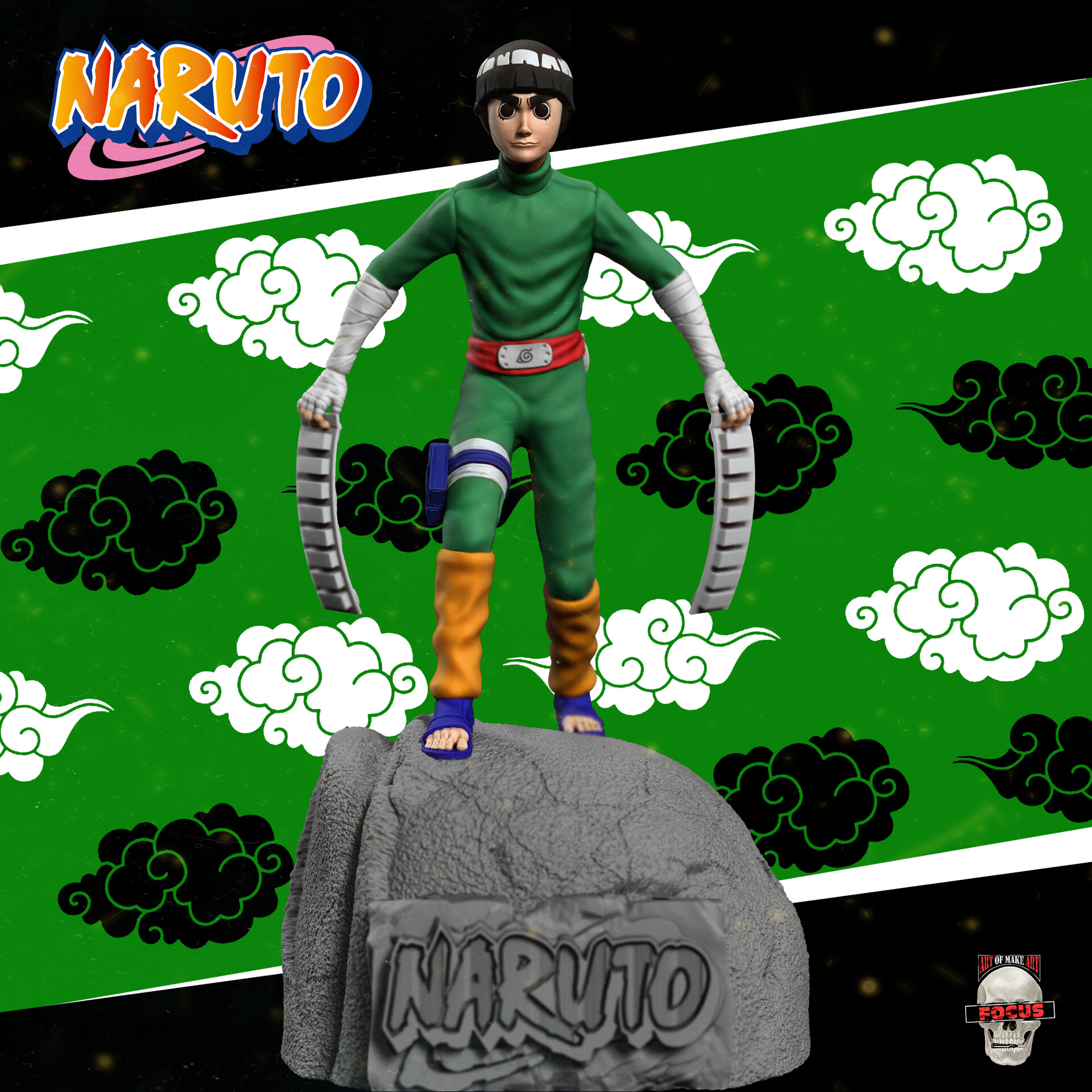Artstation Rock Lee Naruto Classic 3dprint Ronald Nascimento