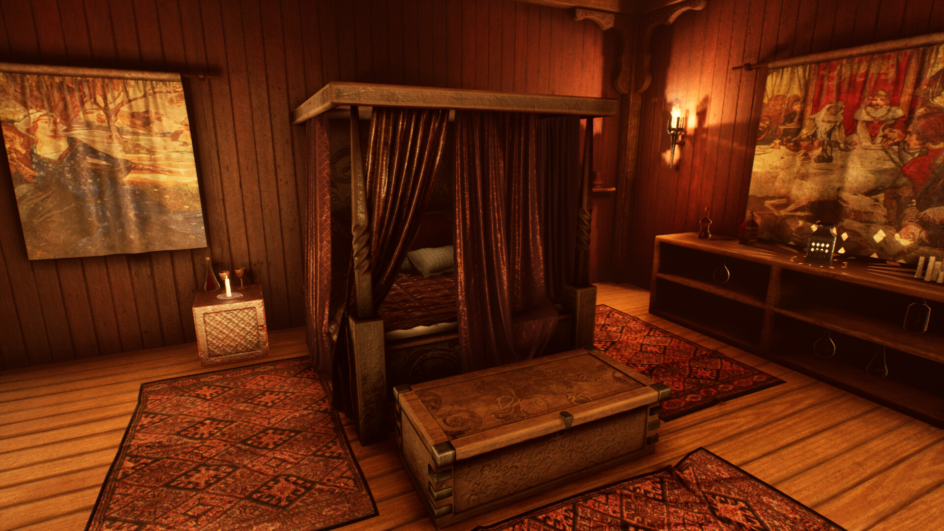 ArtStation - WIP Medieval Inn Kit - Fancy Bedroom