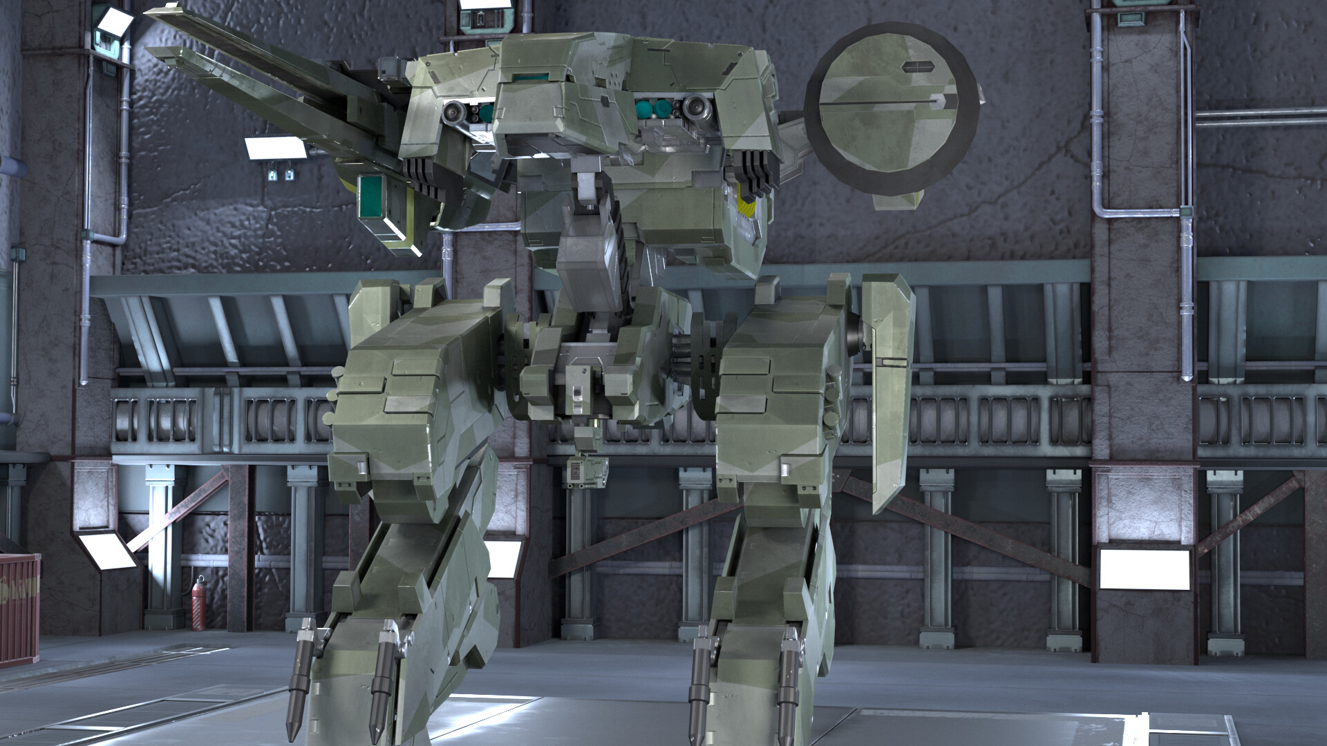 Artstation Metal Gear Rex 3d Model Mark Shelters
