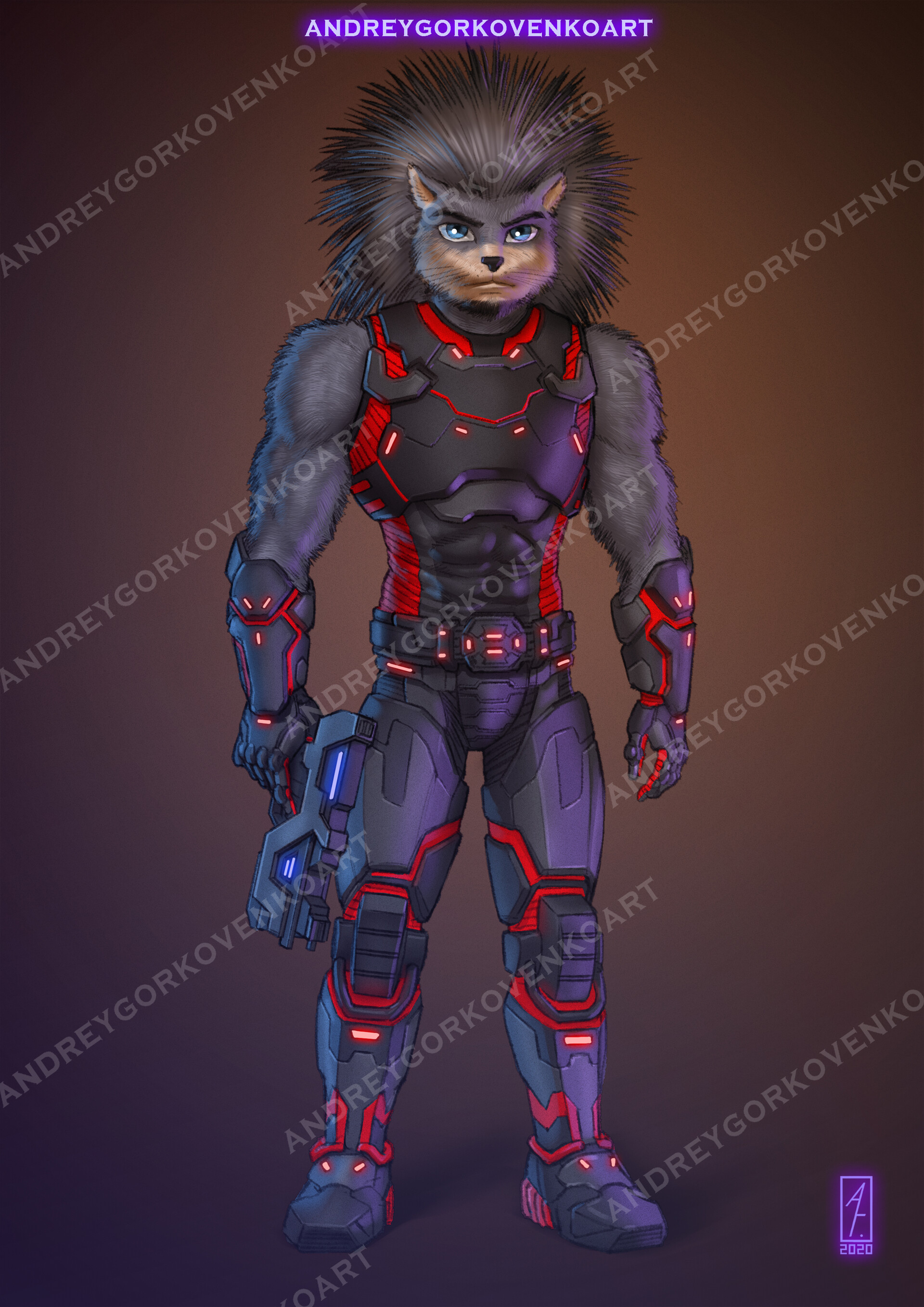 ArtStation - CHARACTER CONCEPT HEDGEHOG IN ARMOR