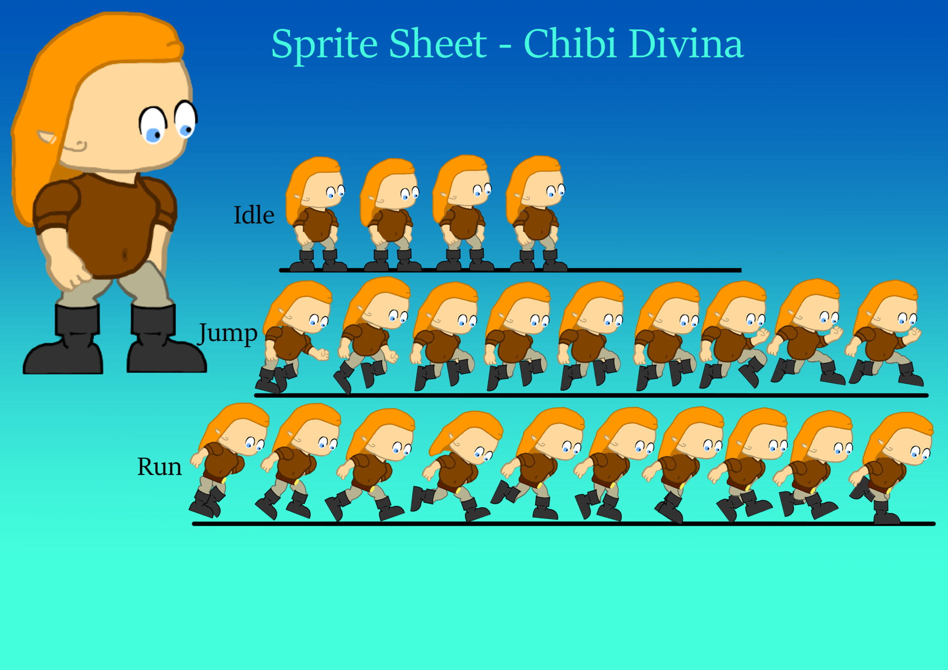 Artstation Project Urisen 2d Game Sprite Sheet Rajib Khan