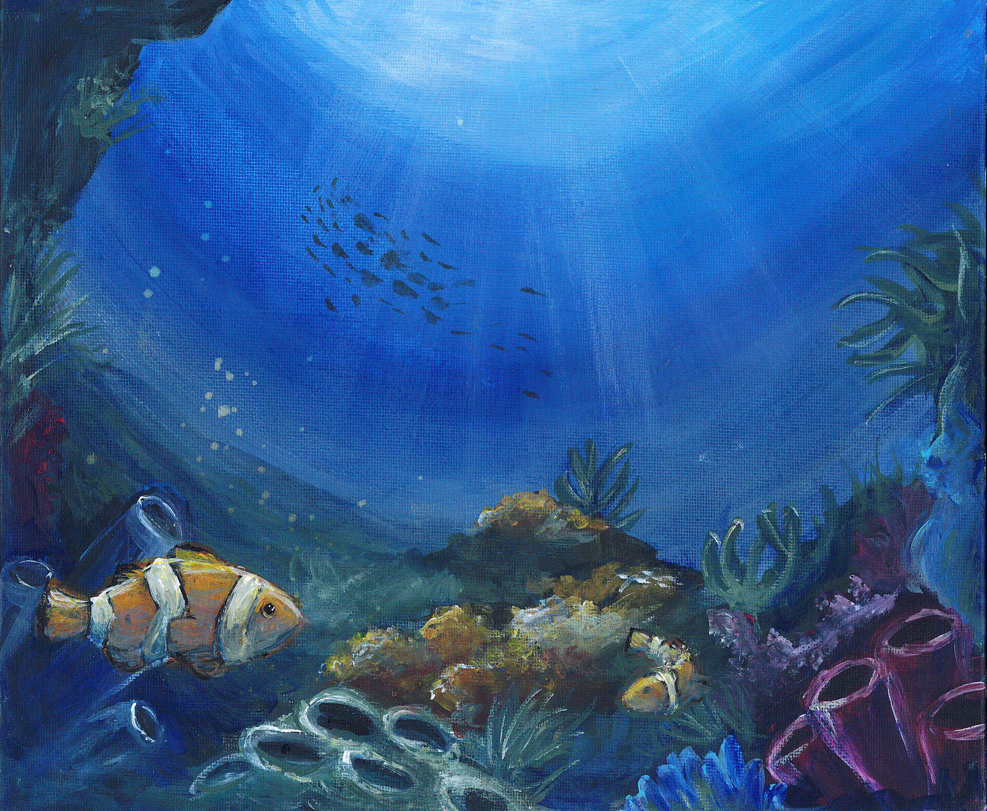 Artstation Coral Reef Underwater Light Study Martina Benova