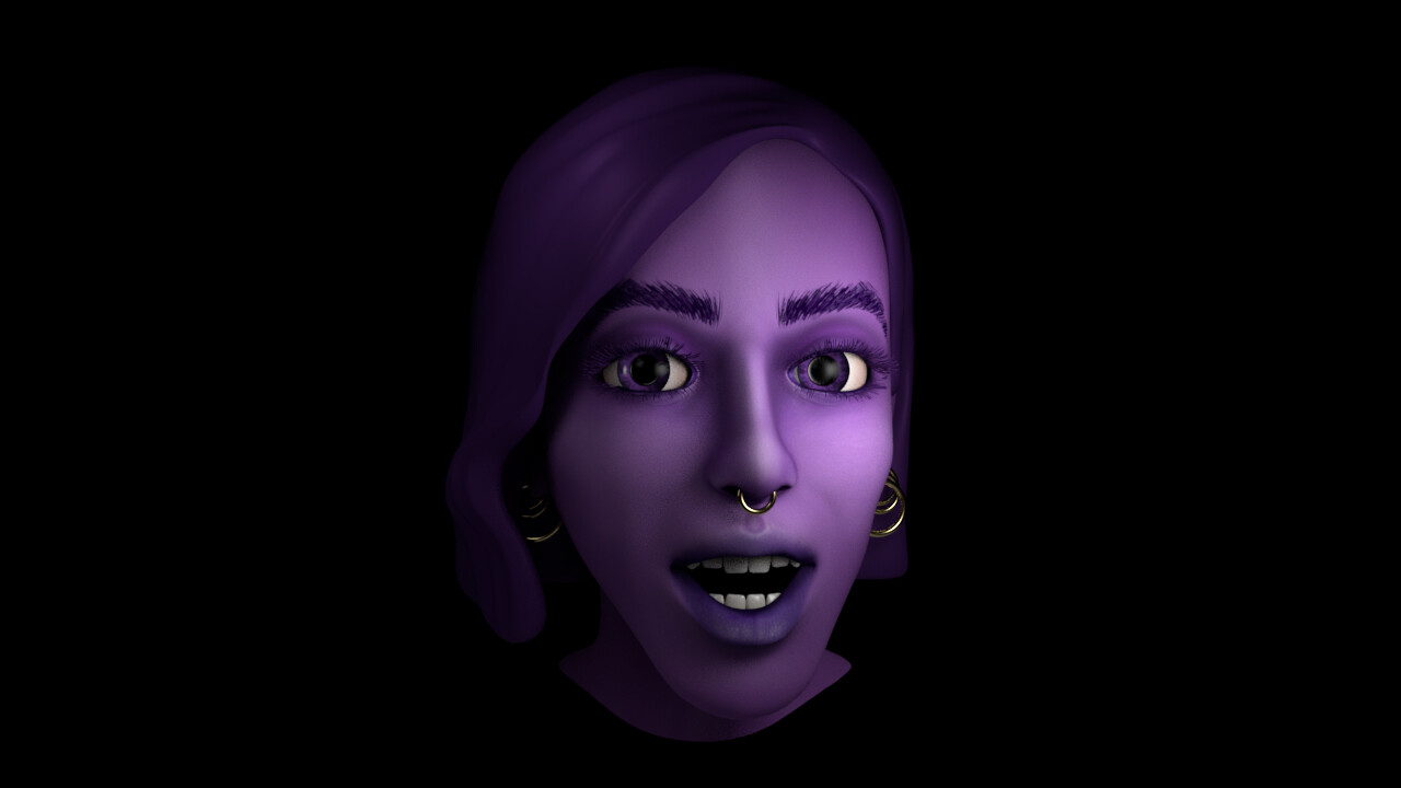 Face Rig Study with Joints -Still Shot