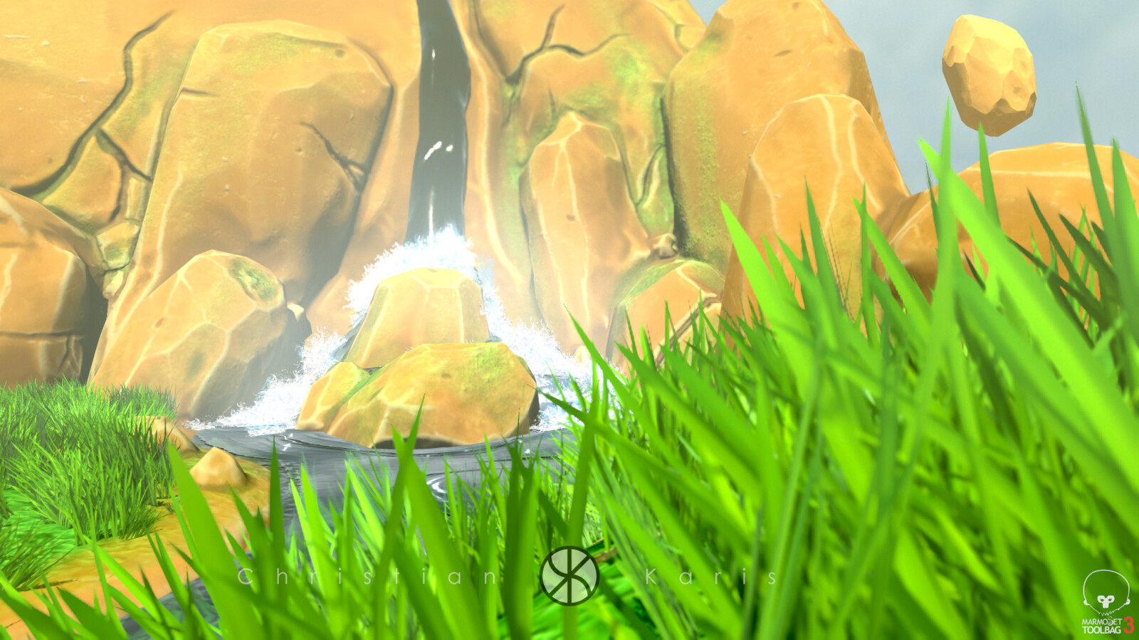 I'm very happy with how good the grass and splash planes look on the diorama
