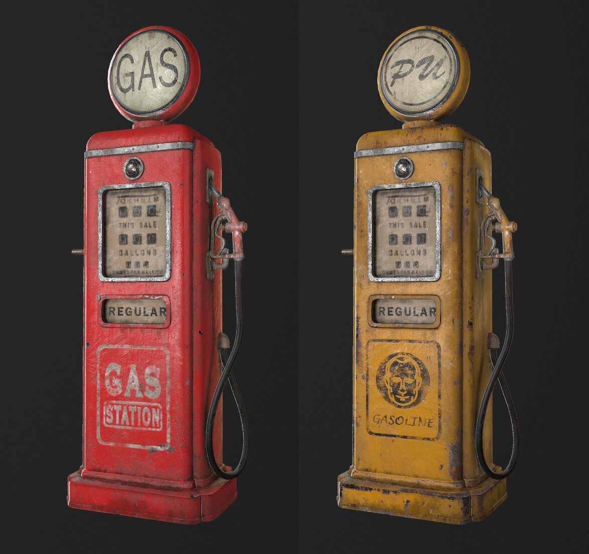 ArtStation - Vintage gas pump