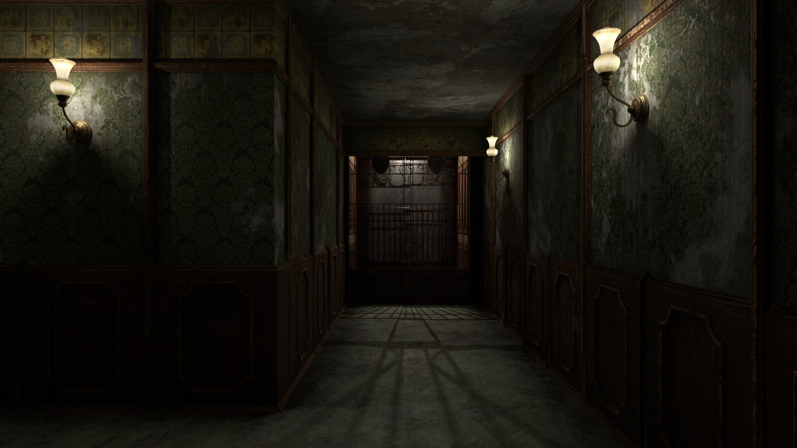 Players move vertically through the different levels using an ancient victorian elevator.