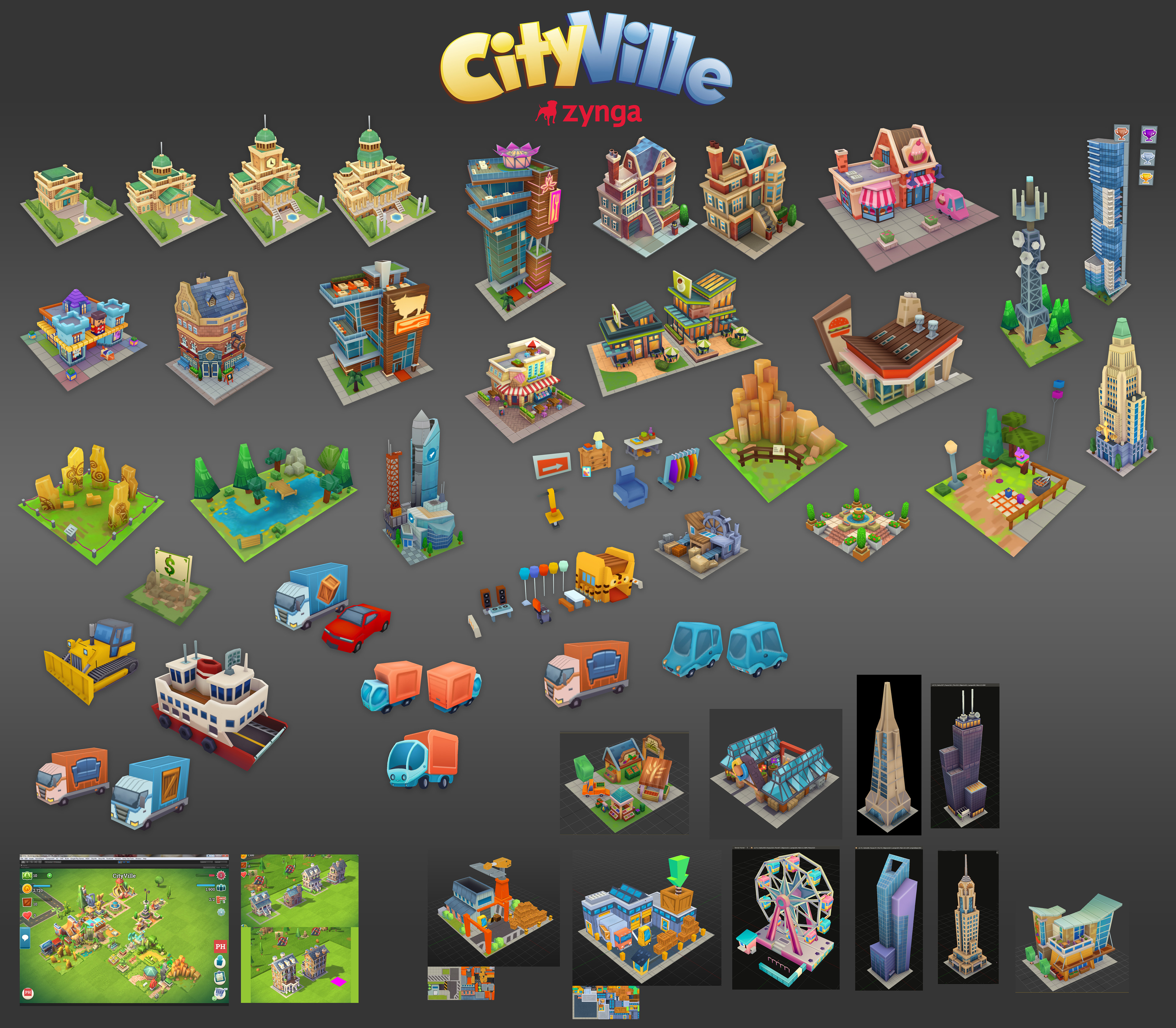 Cityville: Buildings and Props