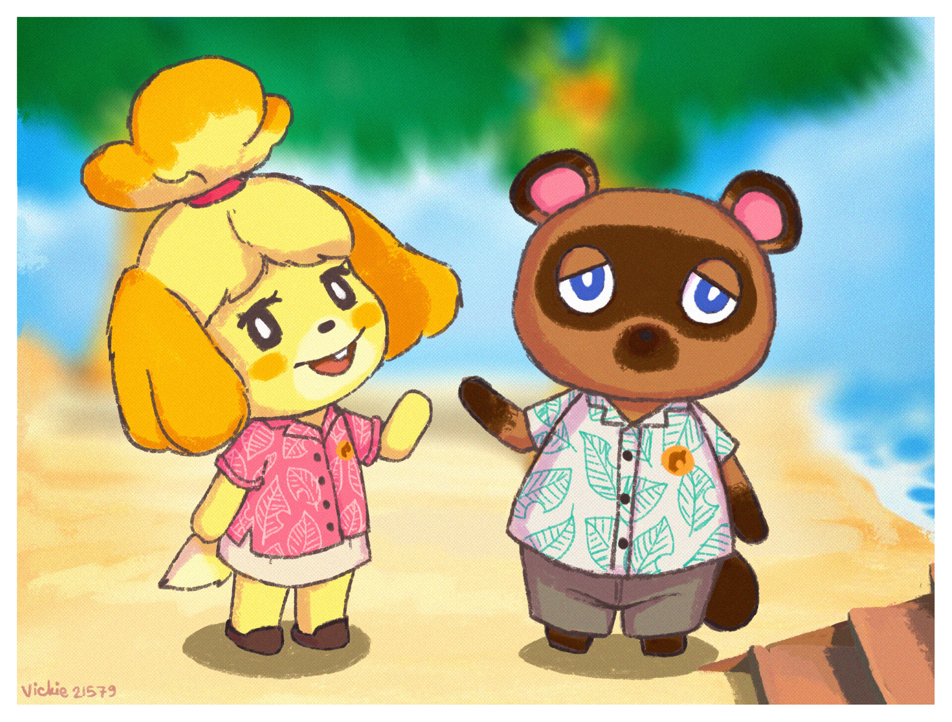 Vickie isabelle and tom nook