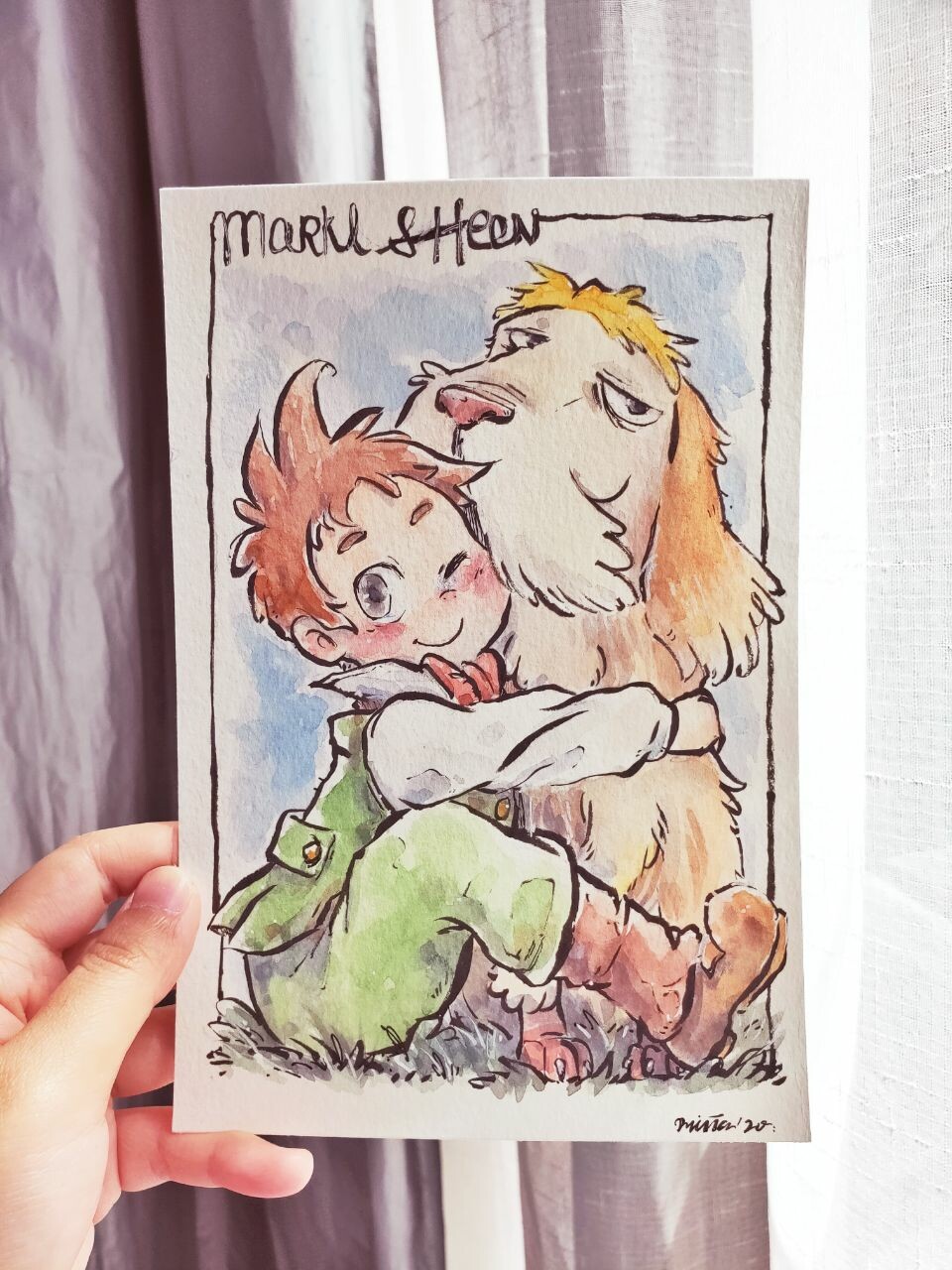 Artstation Markl And Heen From Howl S Moving Castle Ink Watercolor Trivia Goh