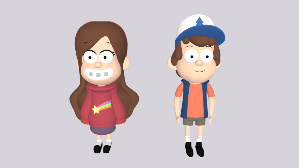 Artstation Mabel Dipper Pines Gravity Falls Amanda Zaguini