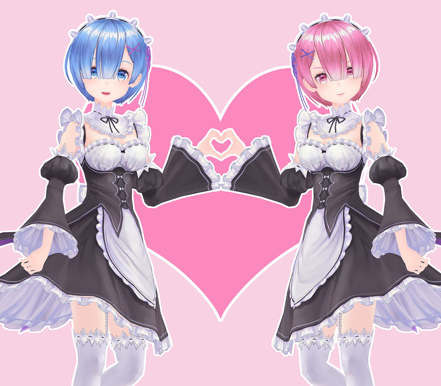 ArtStation - Re:Zero Rem&Ram 3D Modeling Fan Art (Re:ゼロ ArtStation - Re:Zero Rem&Ram 3D Modeling Fan Art (Re:ゼロ