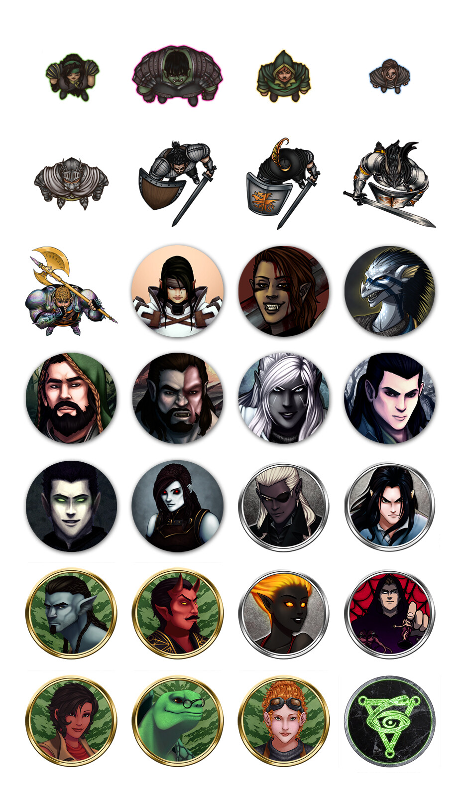 Casey Holzinger D&D Character Tokens