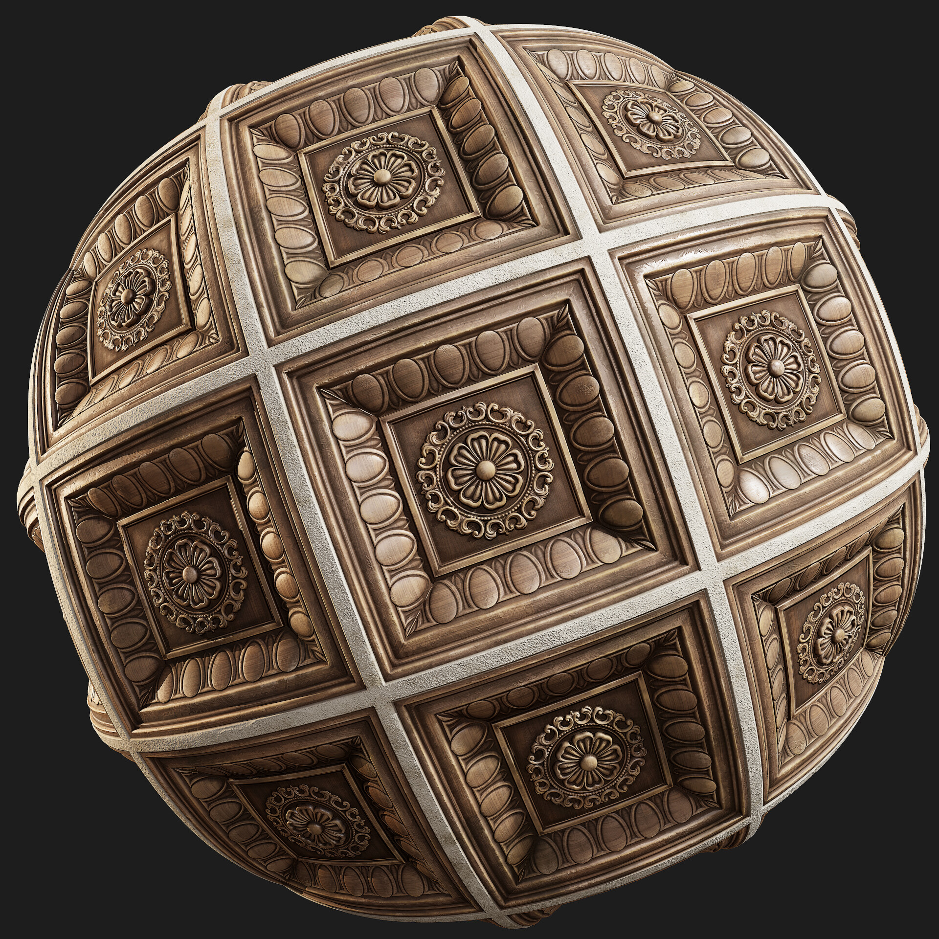 ArtStation - Classic wooden ceiling