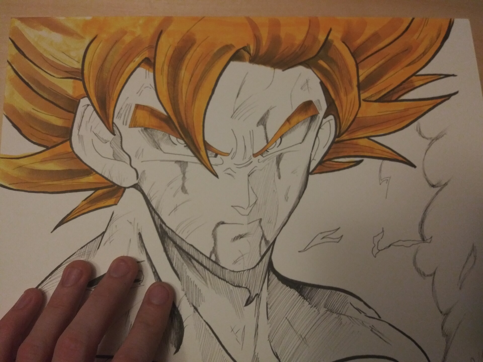 Drawing Goku Super Saiyan 2 , desenho do goku super sayajin 2 