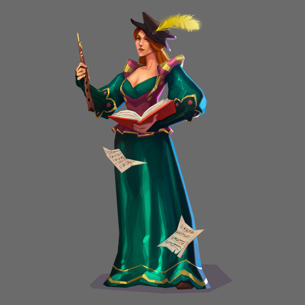 ArtStation - Medieval music teacher