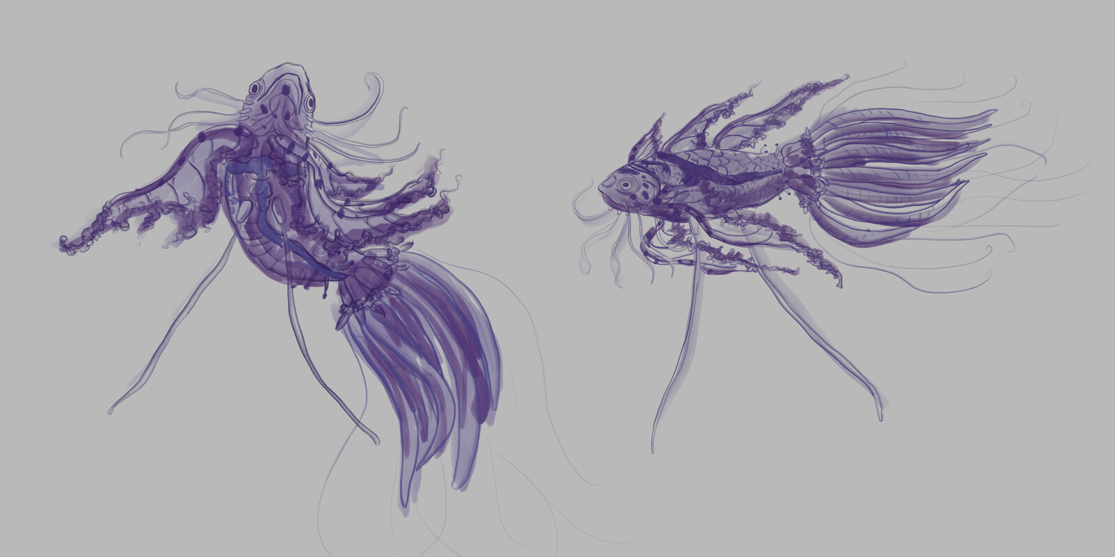 Rough concept sketches