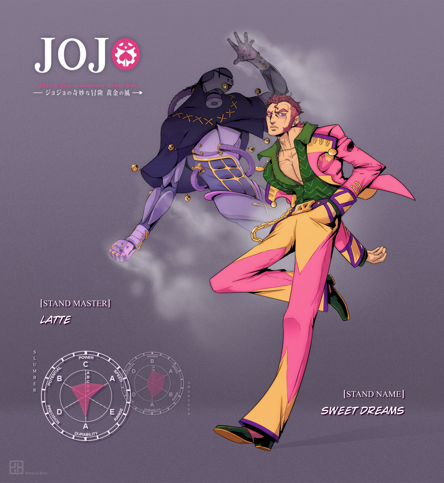 Artstation Latte Jjba Original Character Pierre Le Brun