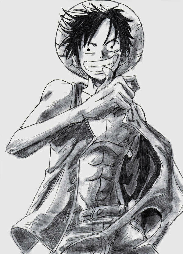 ArtStation - DraW - Desenho Pintura LUFFY - One Piece World Seeker