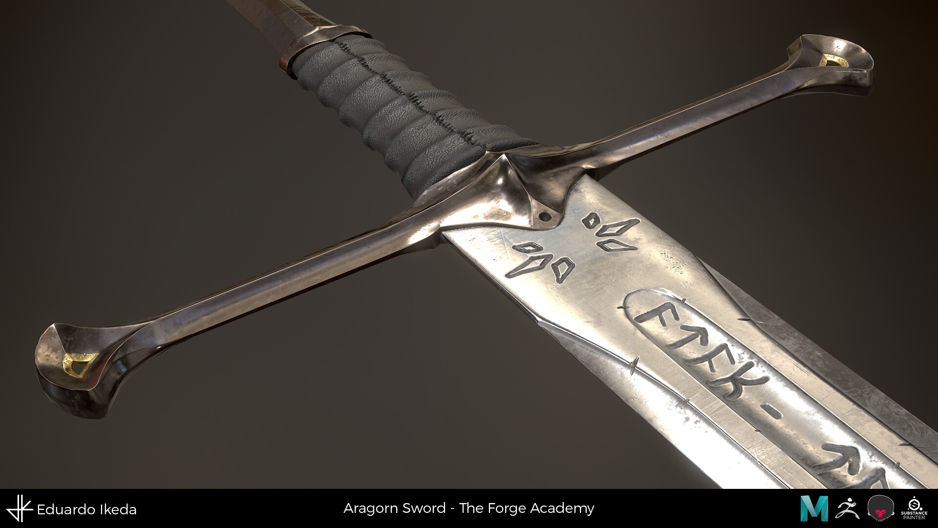 Artstation Aragorn Sword The Forge Academy Eduardo Ikeda
