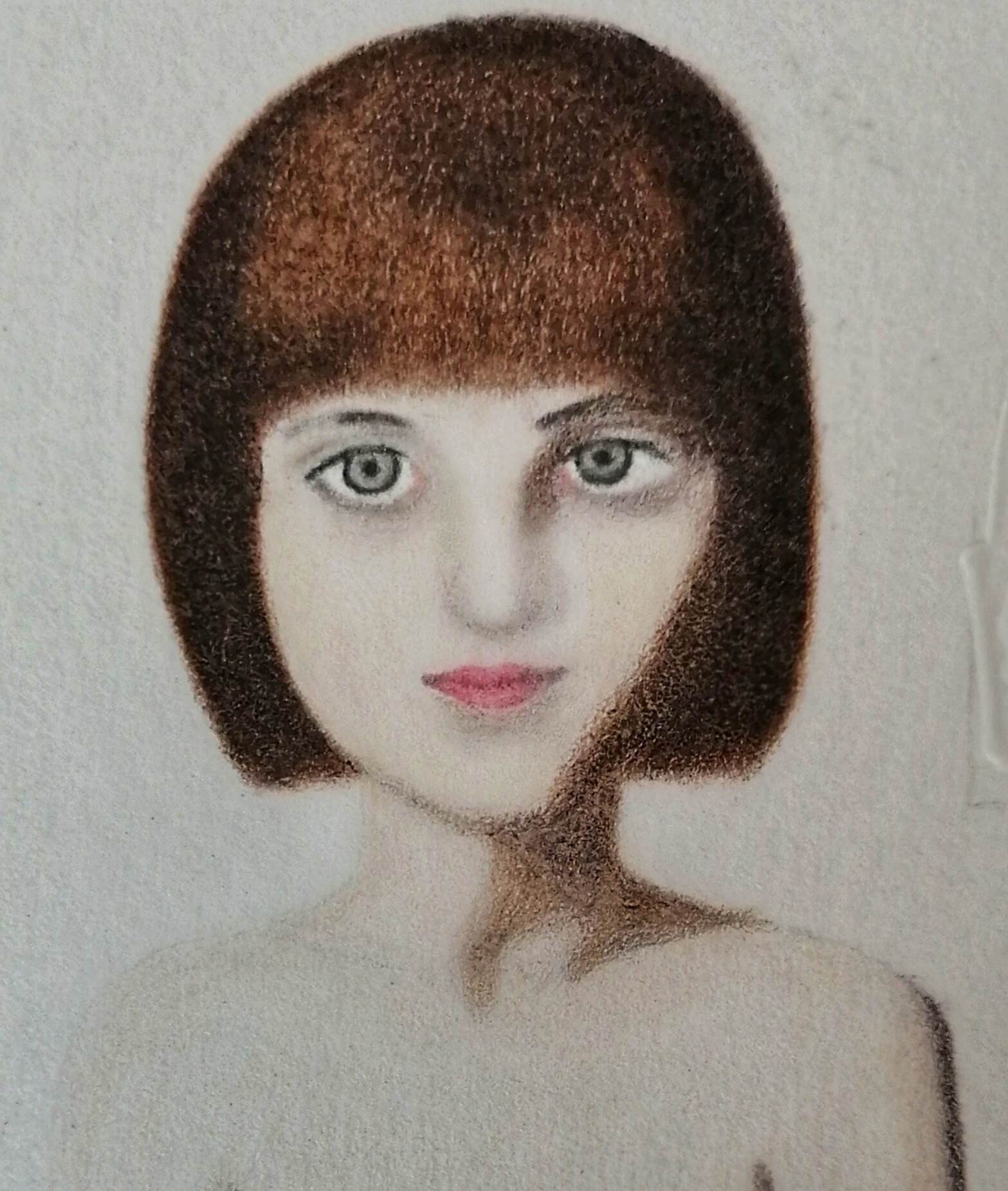 Artstation Girl Portrait Of Colored Pencil Drawing Doodle H H