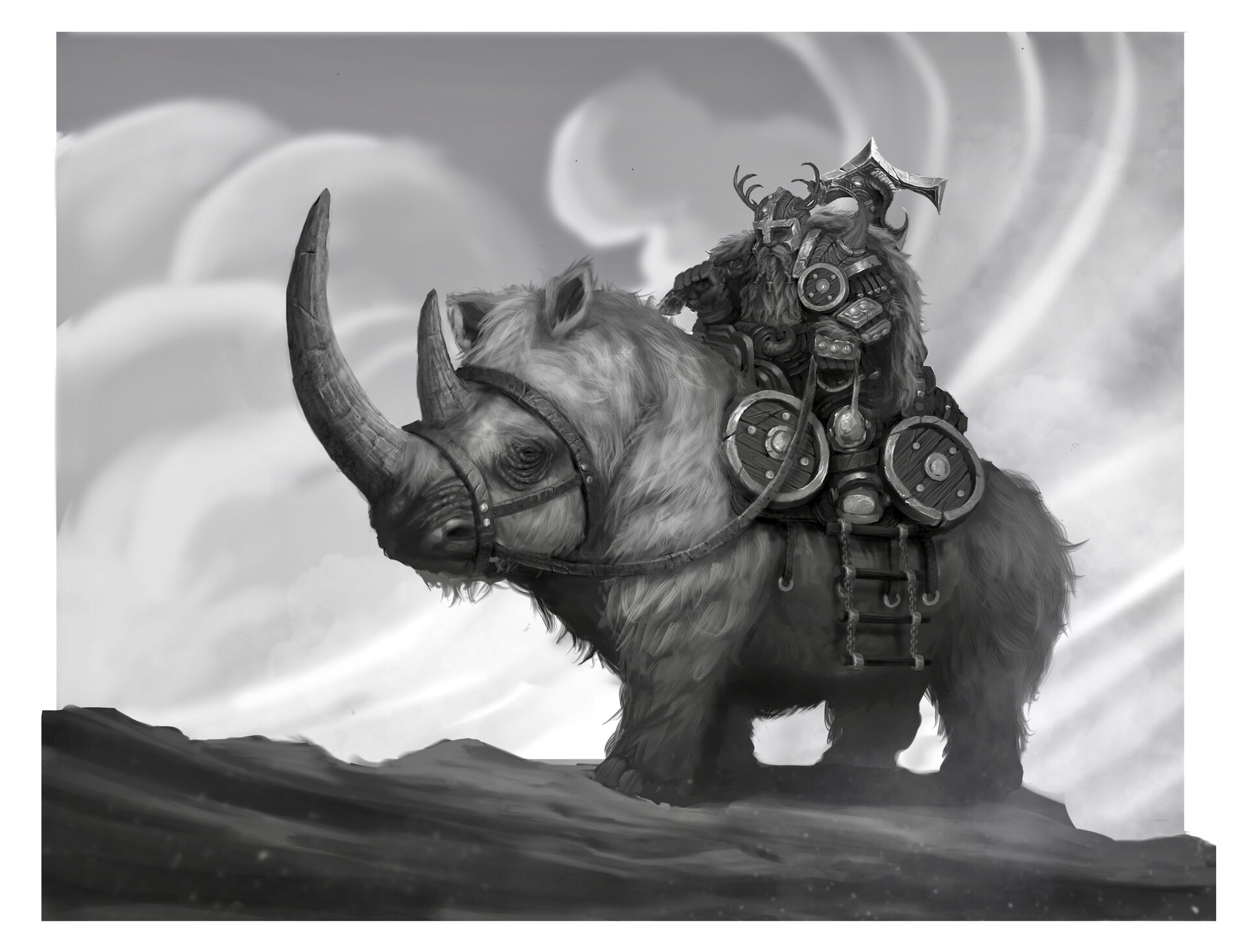 Danny Art Mcm - Rhino rider +process shots Danny Art Mcm - Rhino rider +process shots