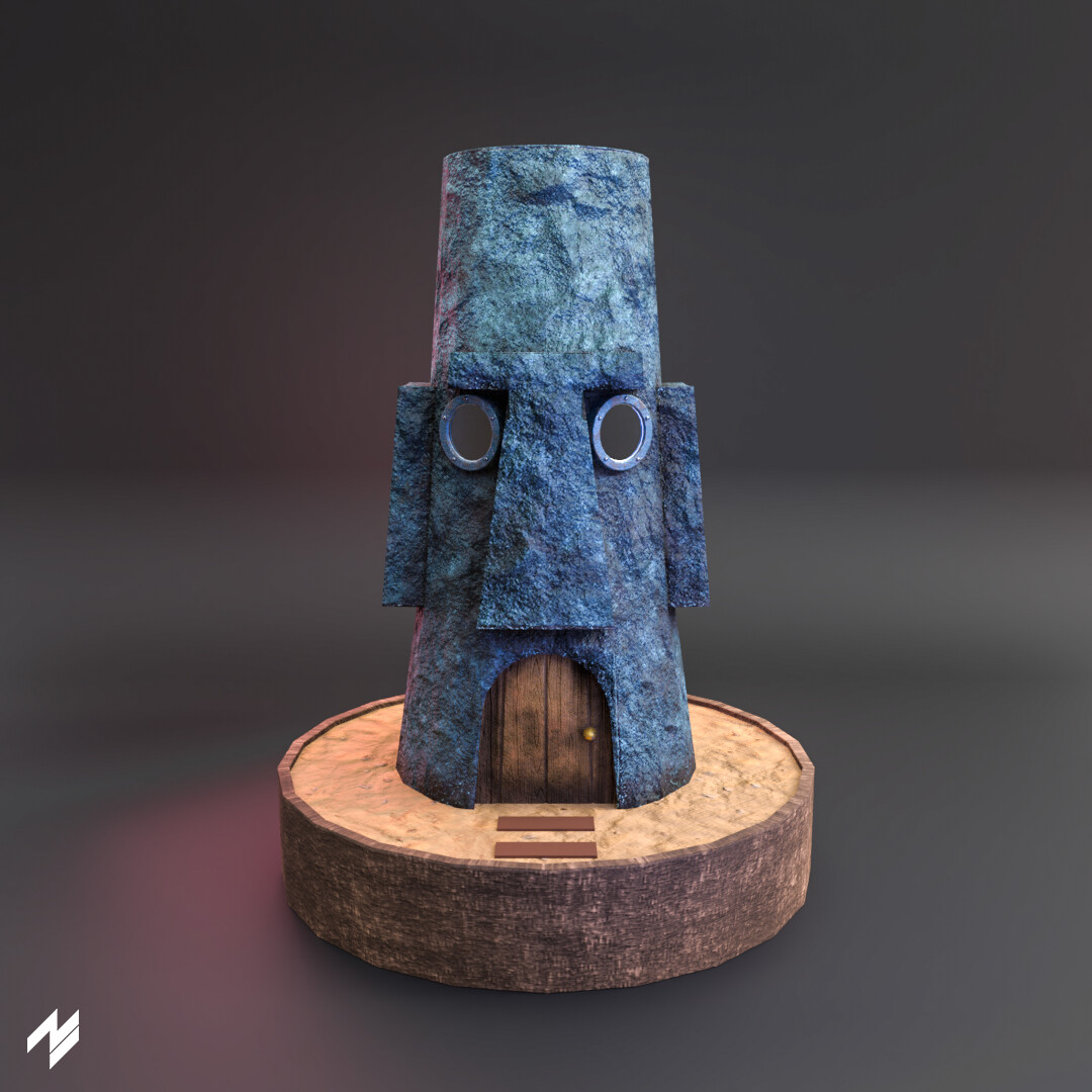 Artstation Squidward House Mohamad Imtinan Nauval