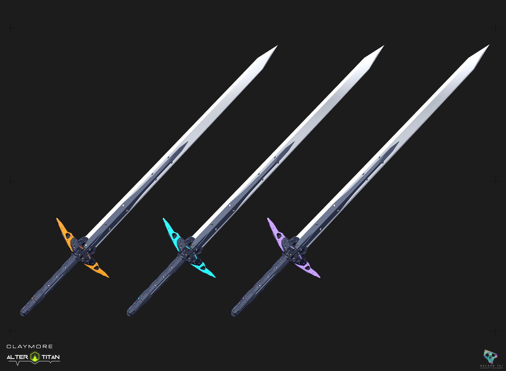 ArtStation - Claymore Sword, Daggers, Gauntlet & More