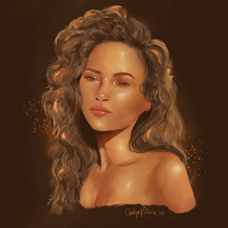pix Zendaya Portrait Photo zendaya portrait paint crislyn viliran