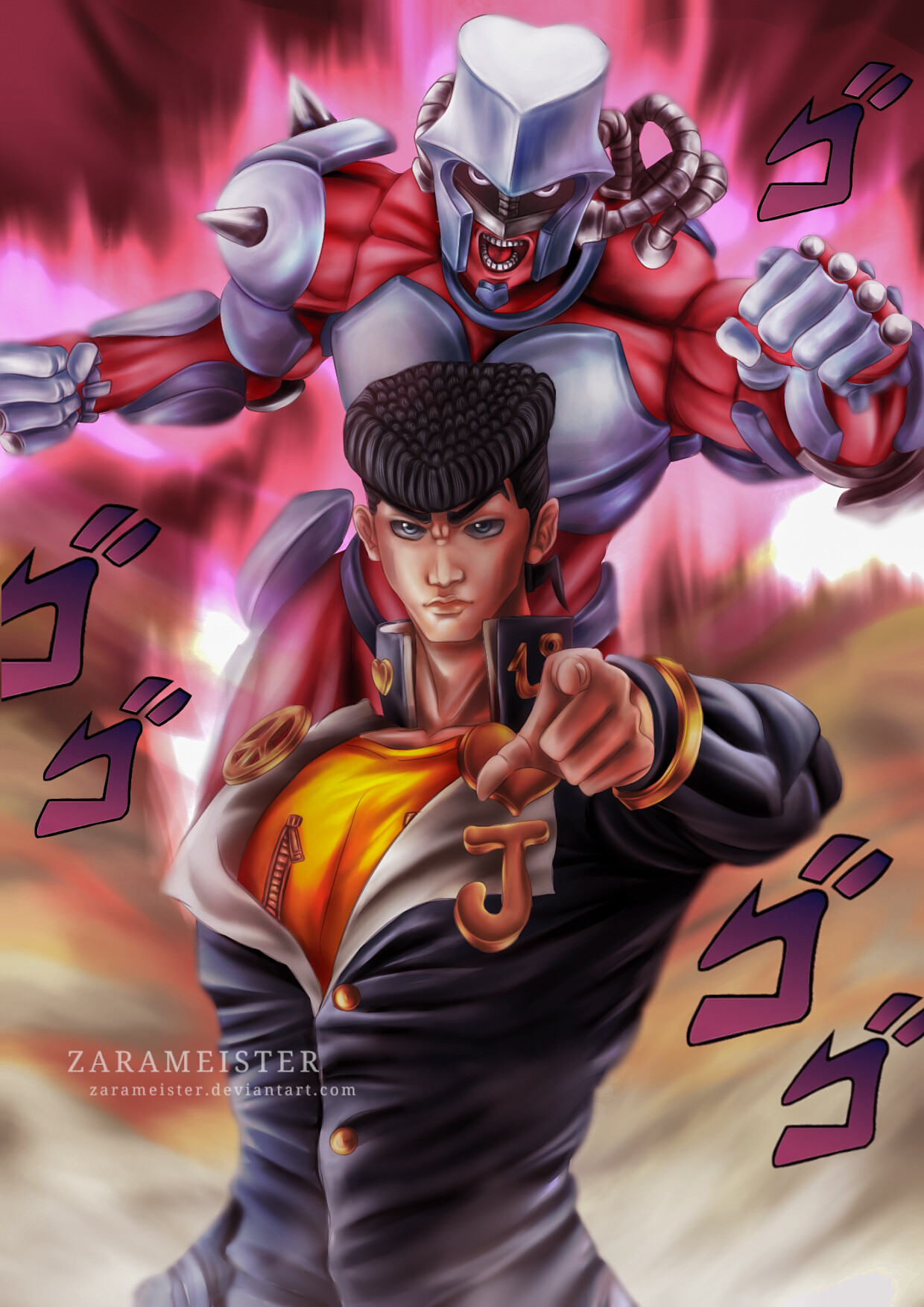 Artstation Higashikata Josuke Fanart Wallpaper Zarameister Art