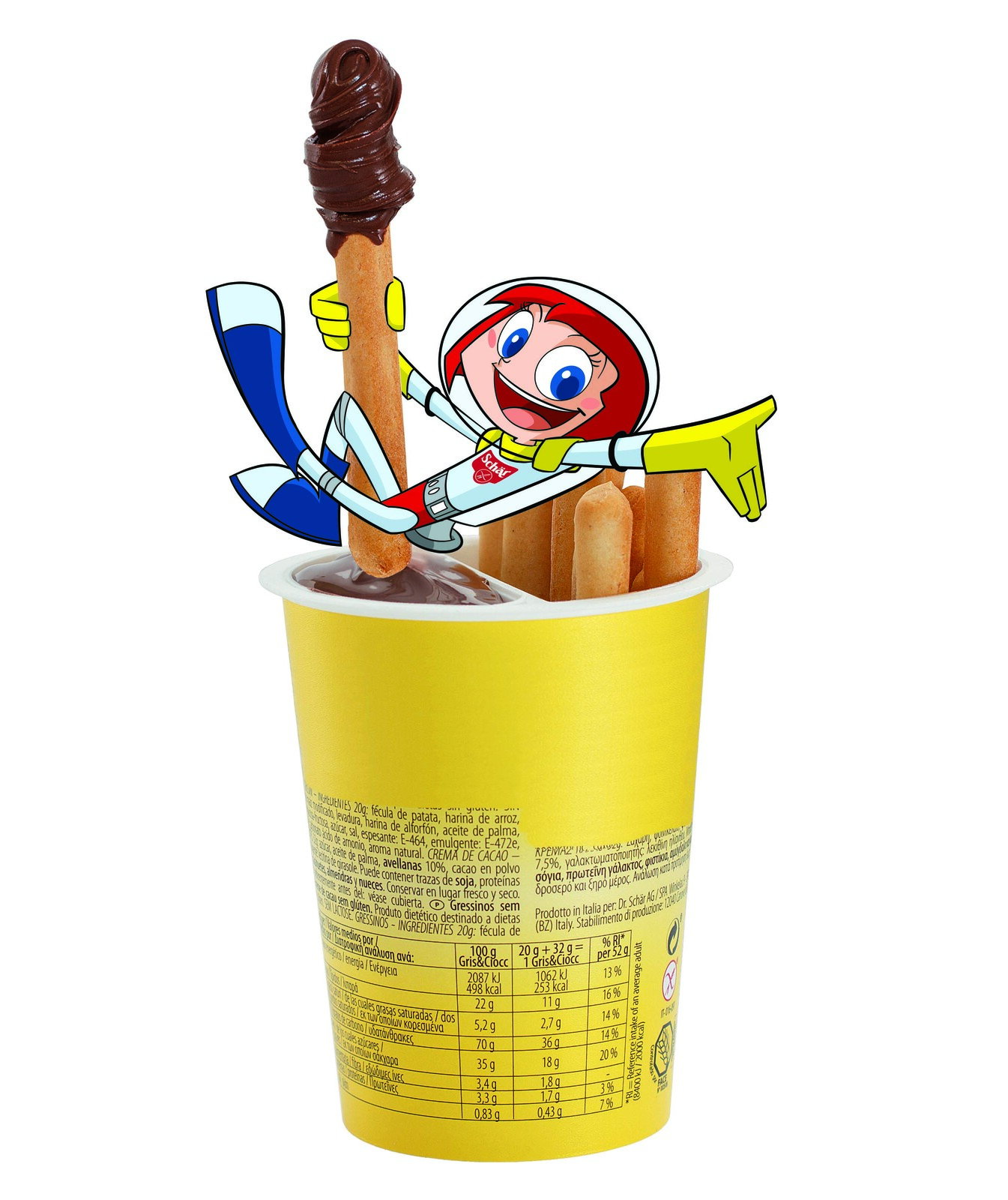 Schar Mascot advertising pose