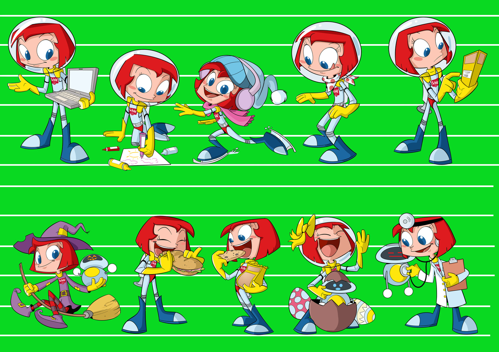 Schar Mascot size comparison