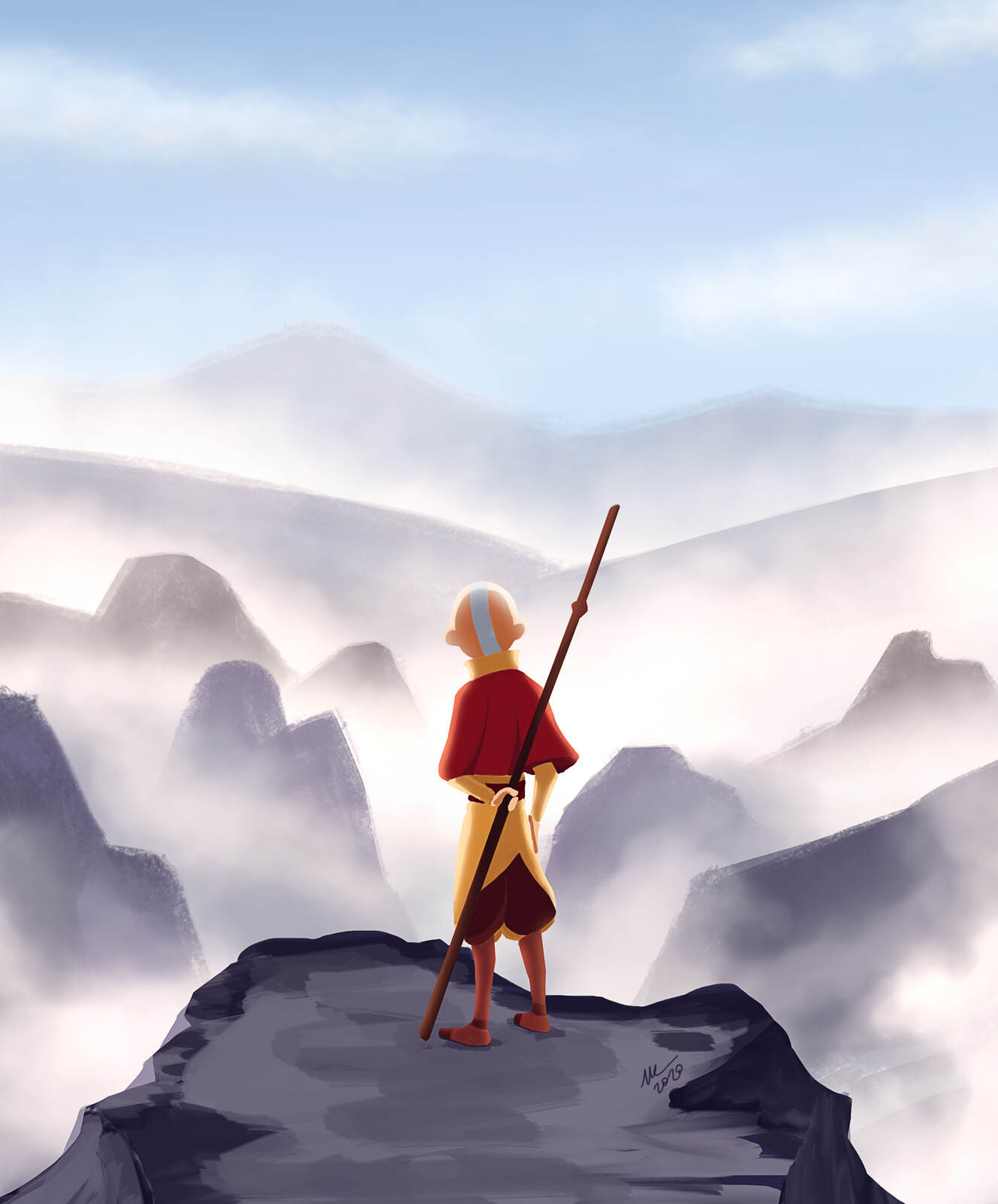 Artstation Last Air Bender Wanderer Above The Sea Fog Merve Kaplan