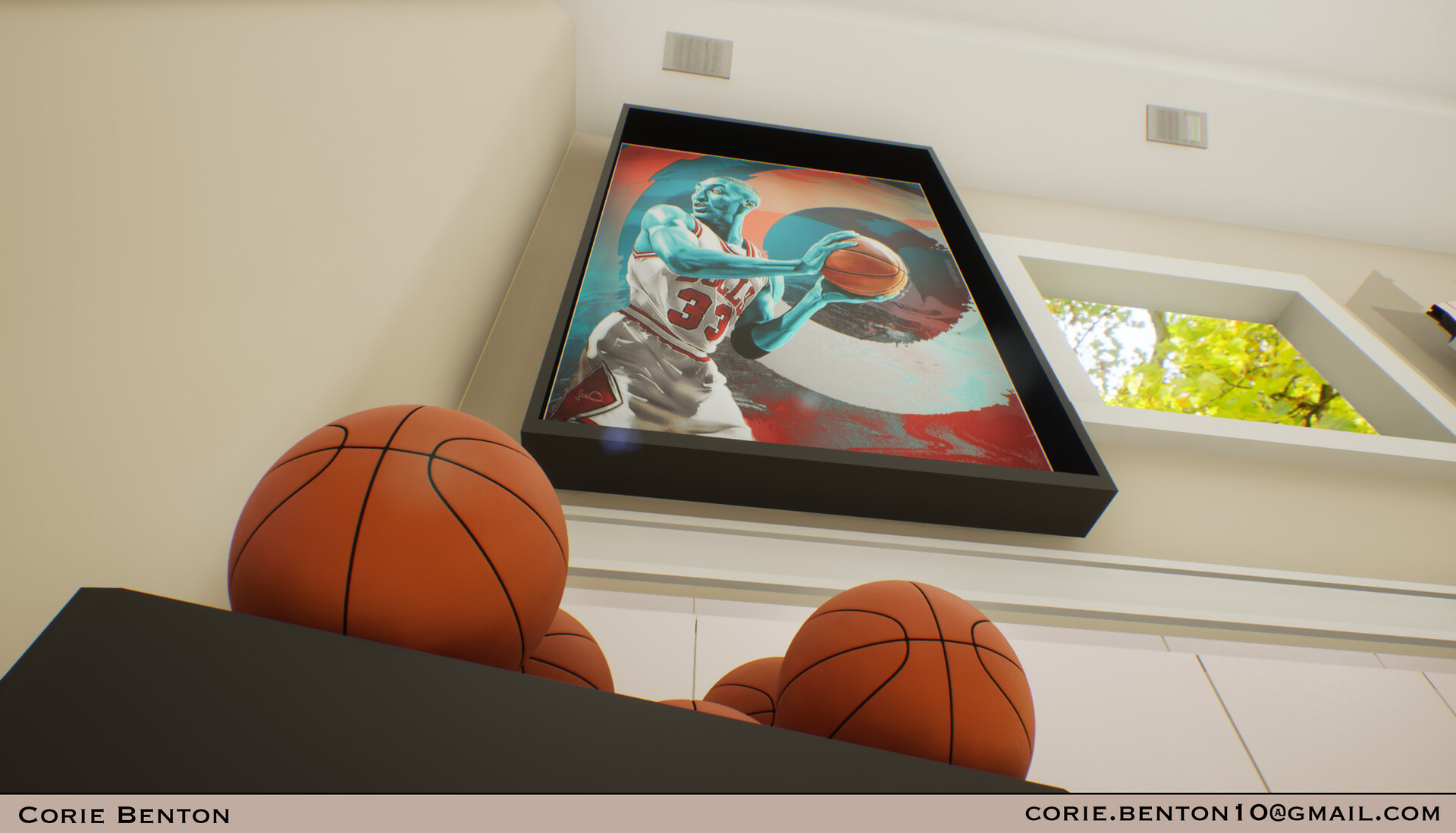 Artstation Scottie Pippen Home Basketball Gym Corie Benton