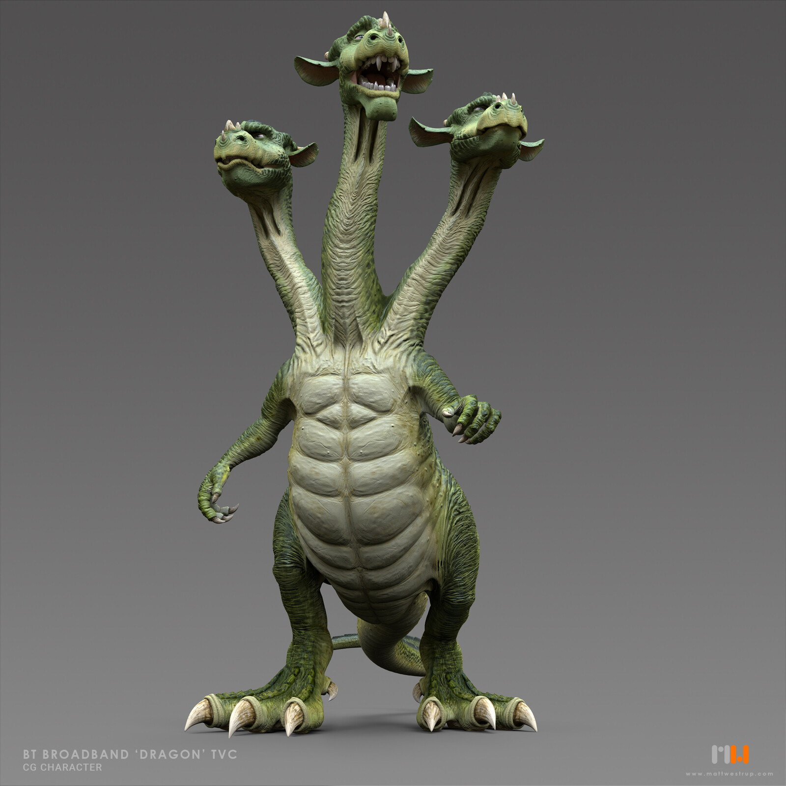 Role:
Creature modeller (inc. blend shapes). 
Creature texture artist.
Match move (selected shots).
Lighting (selected shots).
