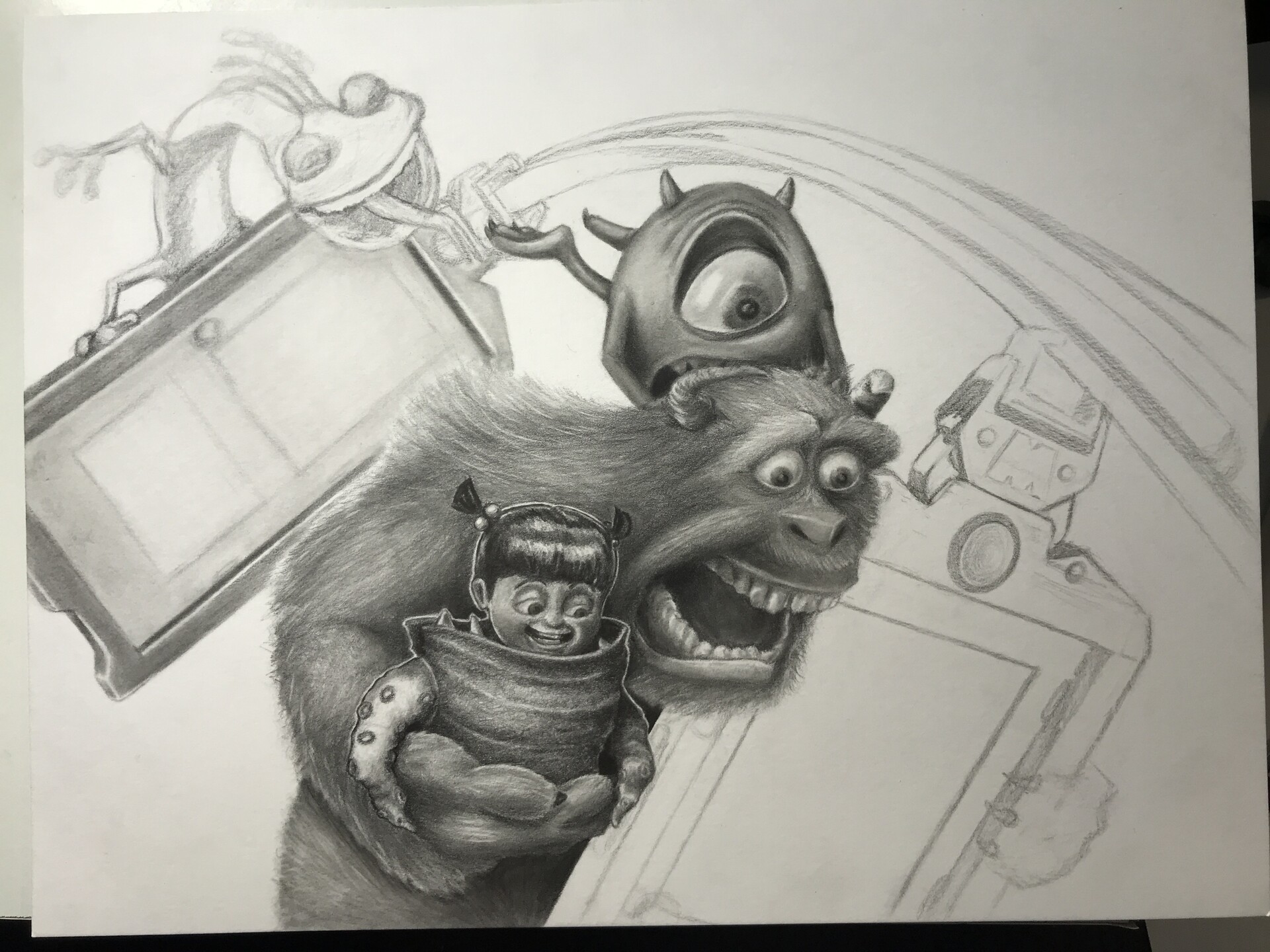 Pencil Drawings Of Monsters Inc