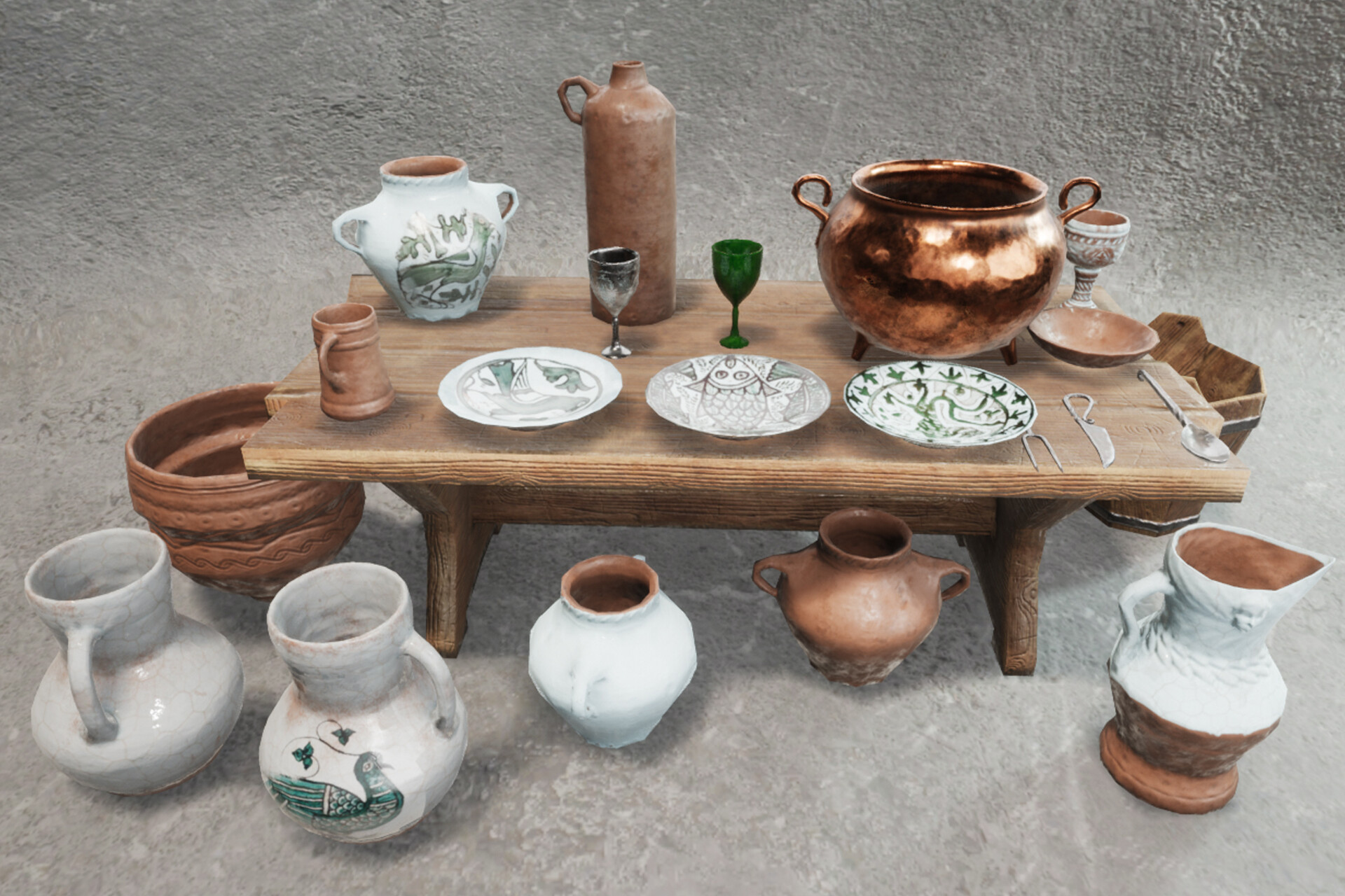 ArtStation - Medieval Tableware pack