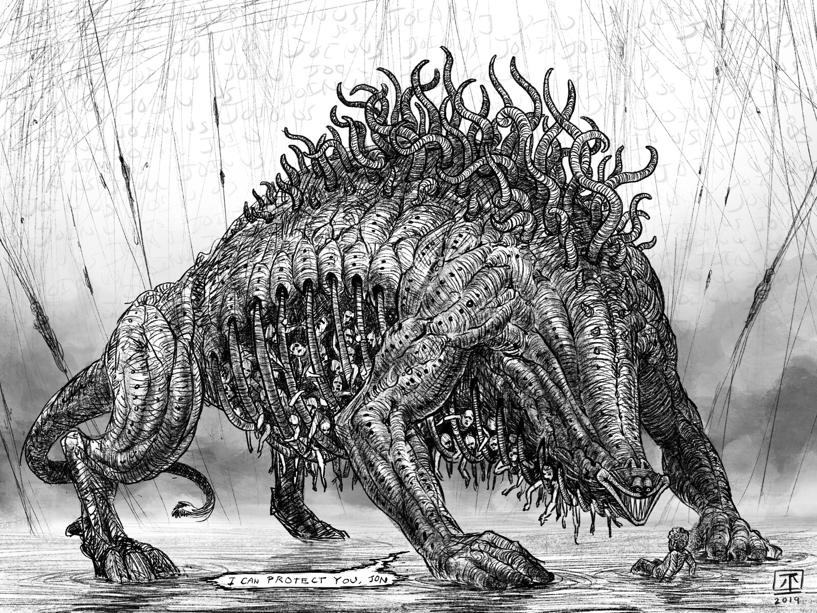 JR Eisma Caged Gorefield, The Burdened