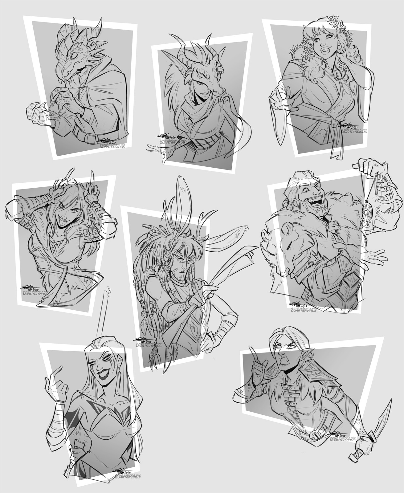 Bushfire Charity Sketches - Busts