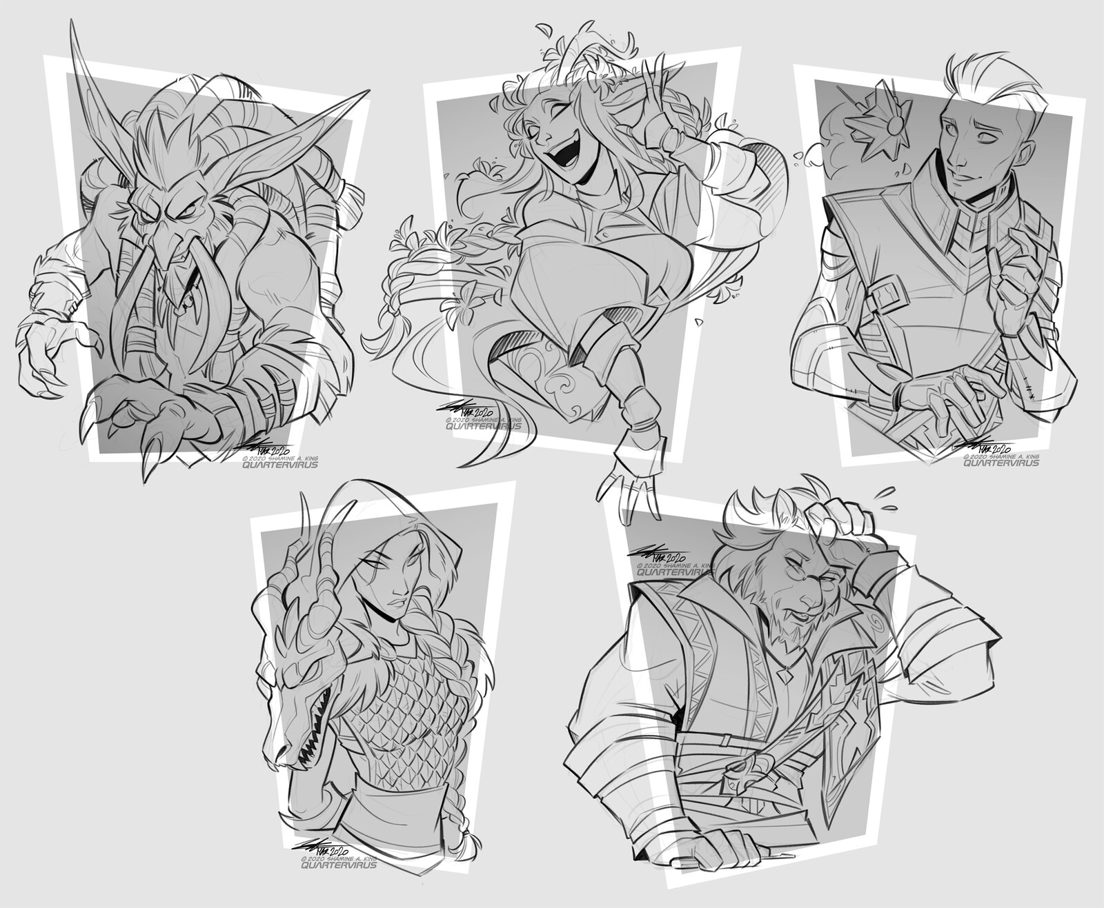 Bushfire Charity Sketches - Busts