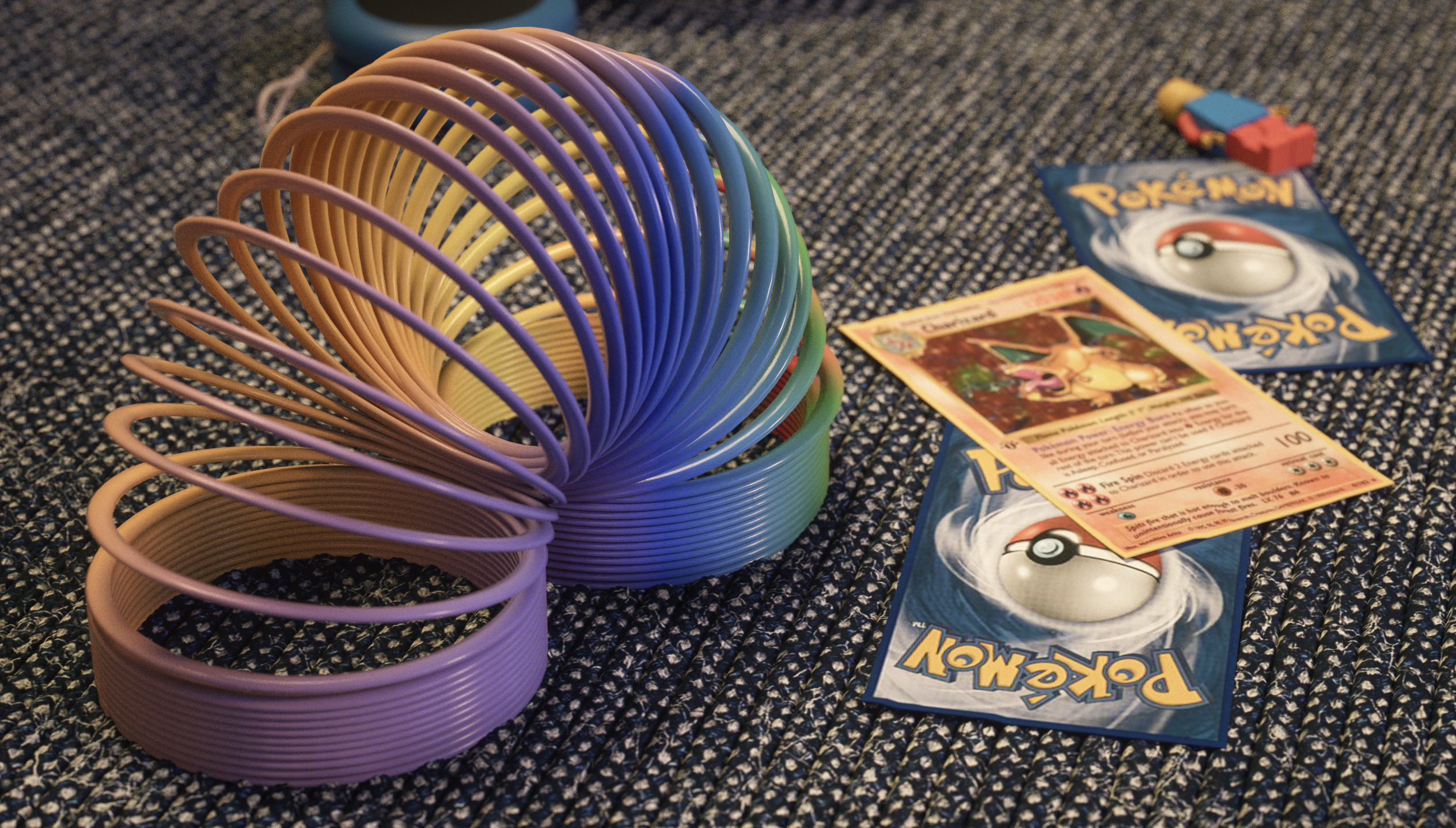 Slinkys, Lego and Pokemon cards :) 
