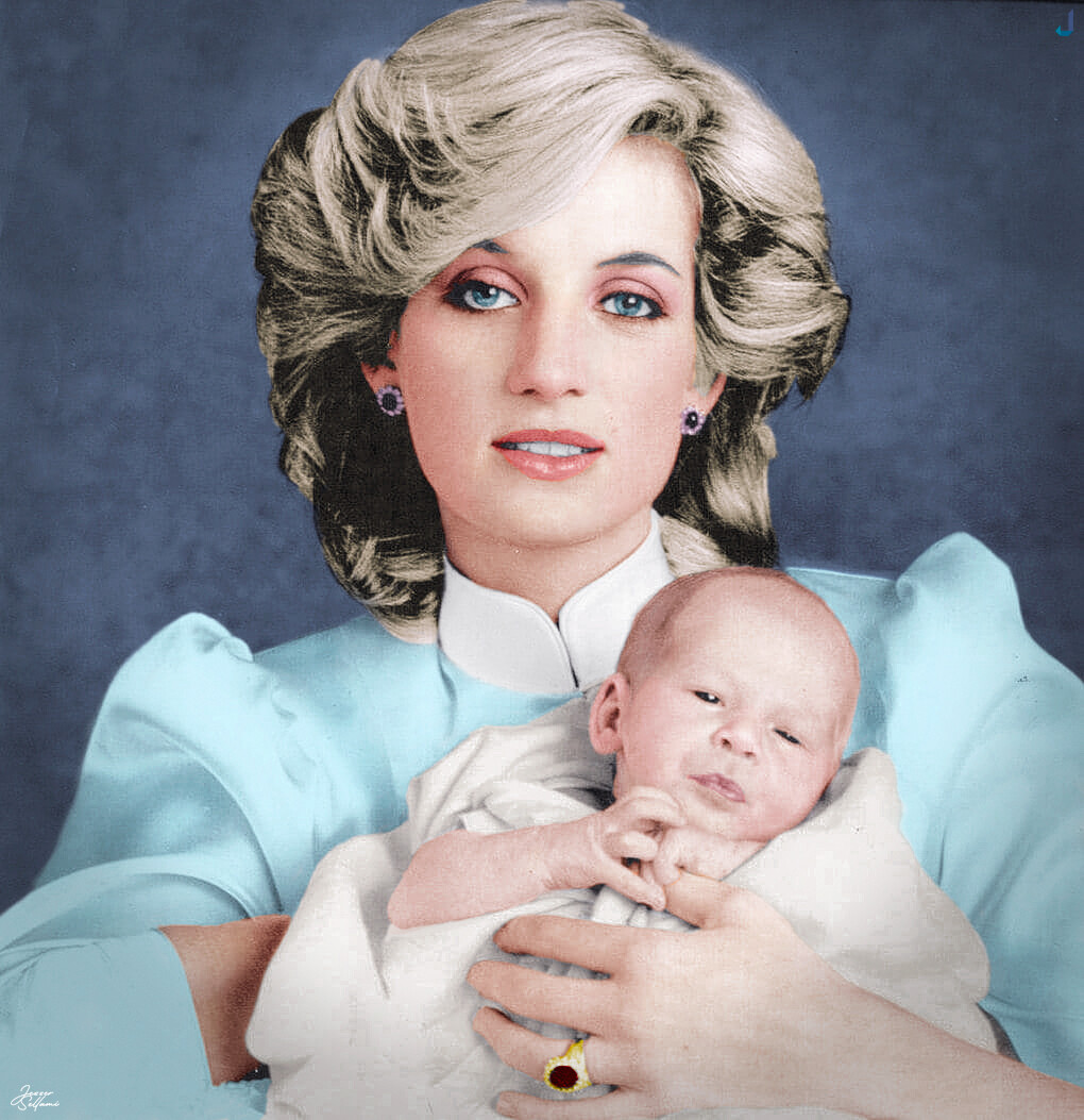 ArtStation - Princess Diana and Prince Harry