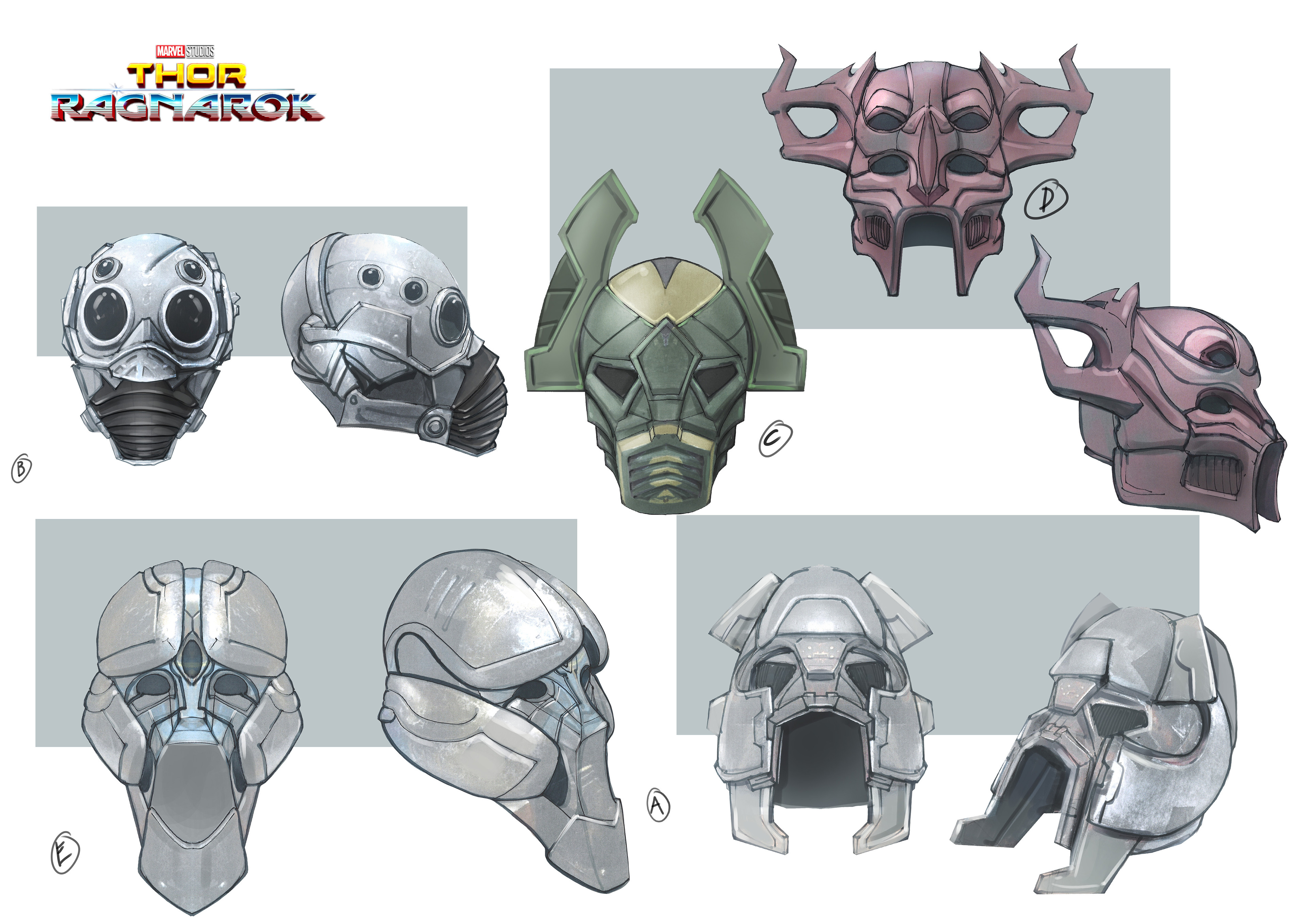 Background Sakaarian prop masks .