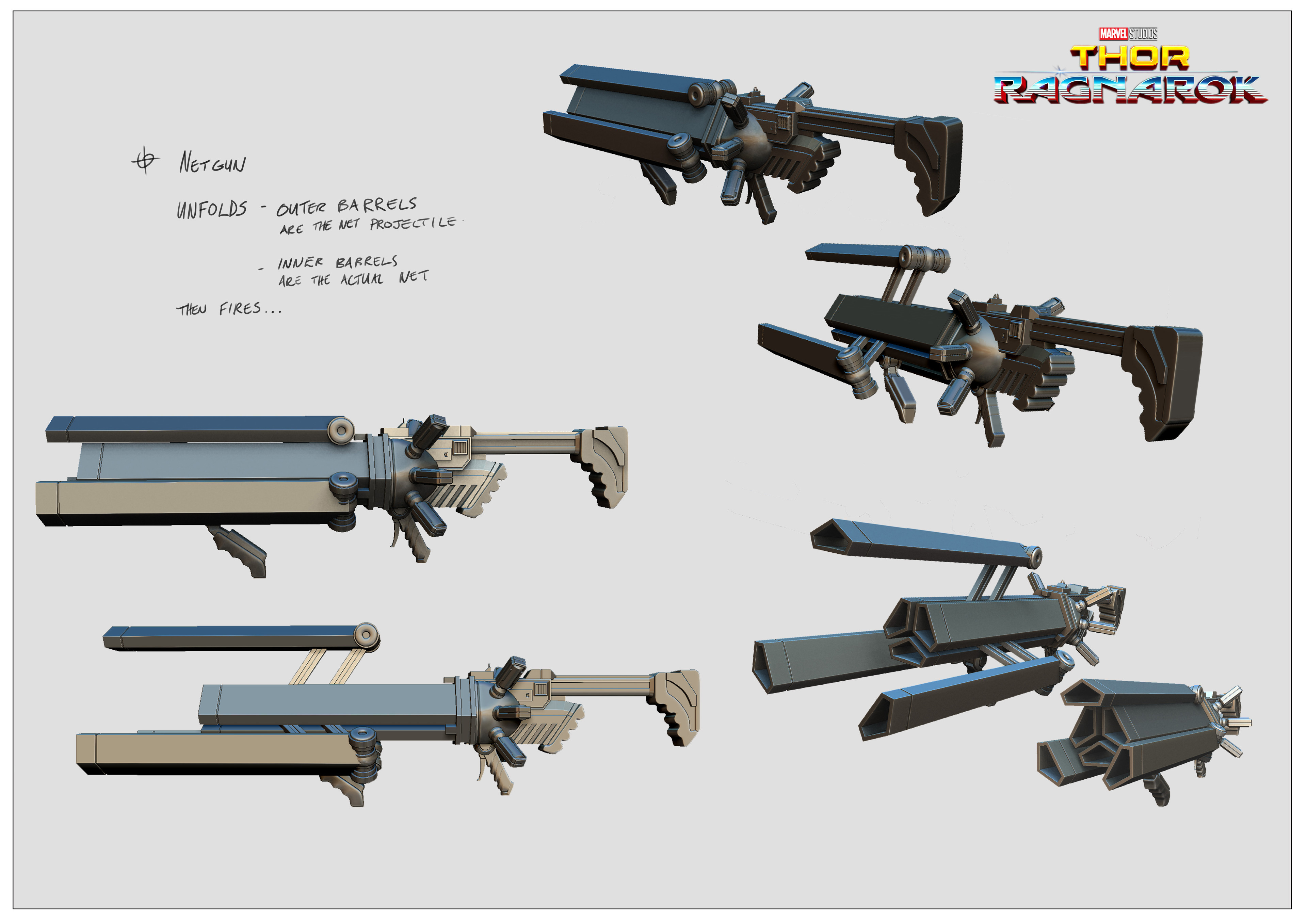 Net gun concept model.