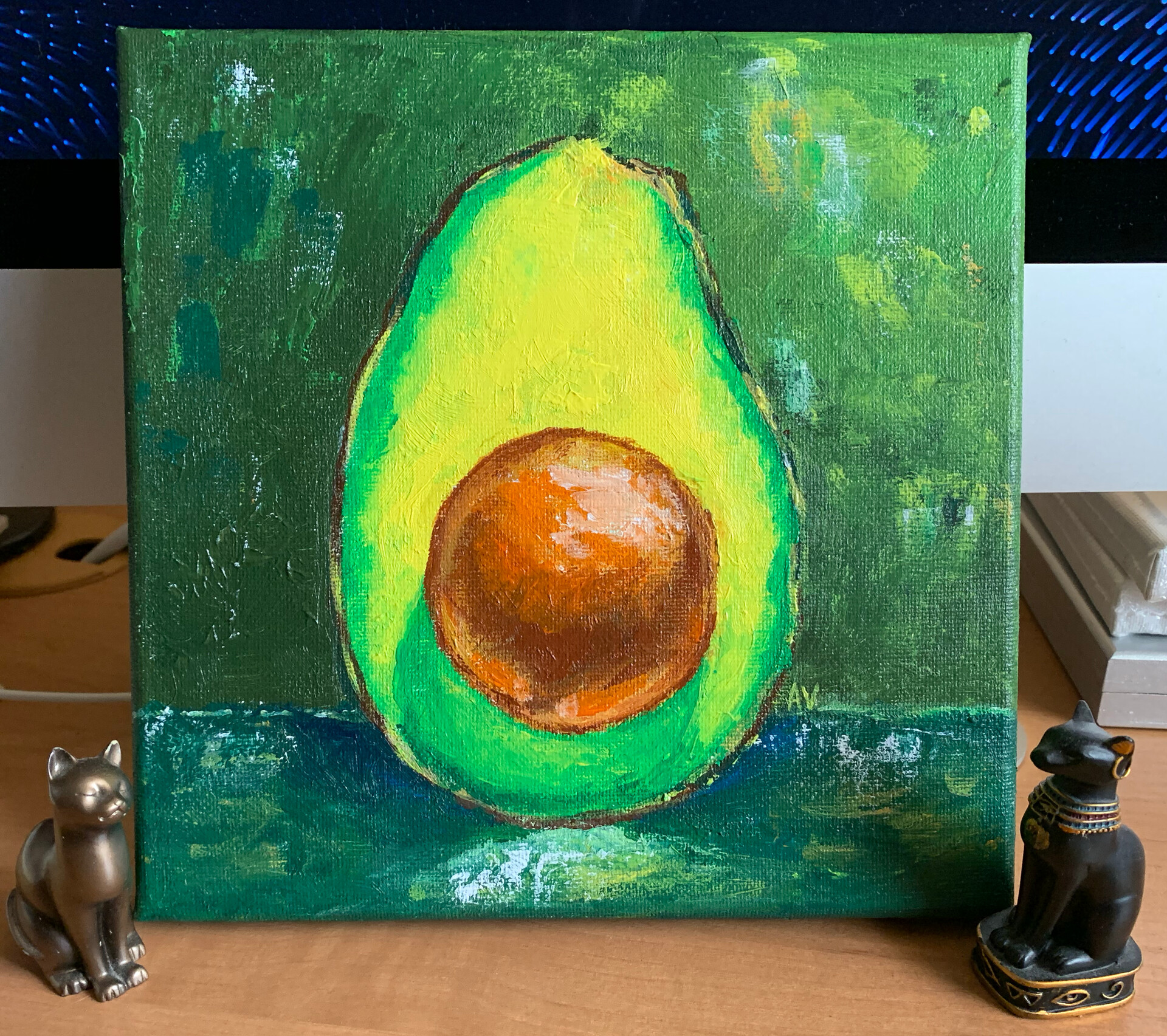 Anastasiya Vorontsova Avocado Acrylic Painting