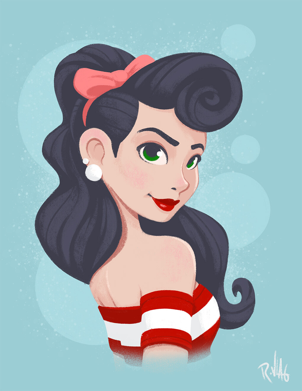 Randy van der Vlag - Draw This in Your Style - Pinup Portrait