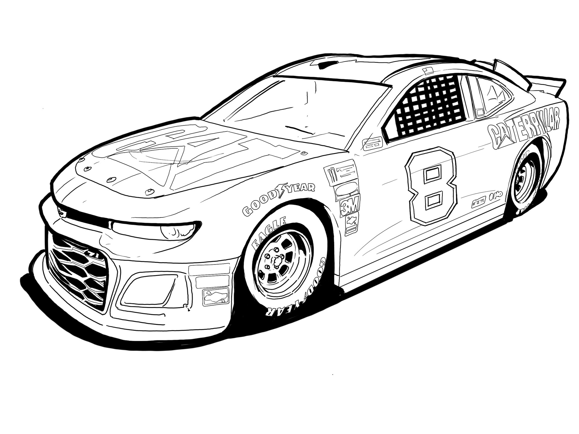 Artstation Vehicular Madness Matt Shepherd Slide crayon on nascar coloring page free to print out of world class racers johnson, stewart, earnhardt, dodge avenger, ford fusion, impala ss. artstation vehicular madness matt