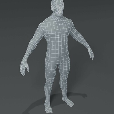 3D model body base VR / AR / low-poly