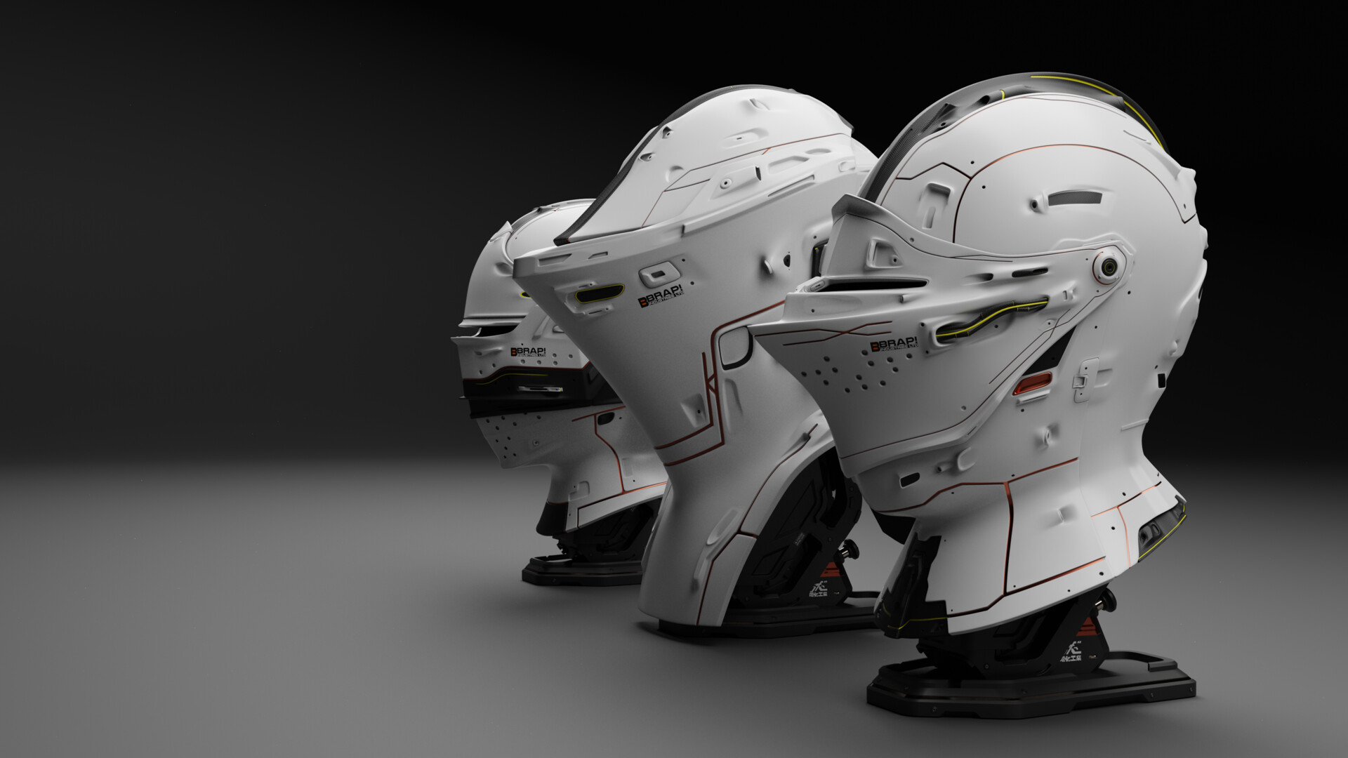 futuristic helmets